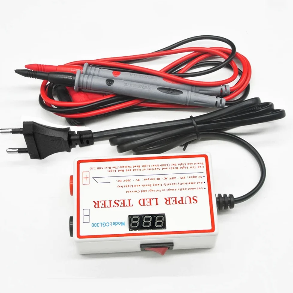 Weytoll Probador de Retroiluminación de TV LED, 0-300V Herramienta de Prueba de Perlas LED de Tira Detección Automática de Voltaje y Corriente de Salida