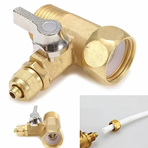 Grifo de agua de latón de 1/2 a 1/4 pulgadas, válvula de bola de alimentación RO, filtro de agua, sistema de ósmosis inversa para purificador de agua
