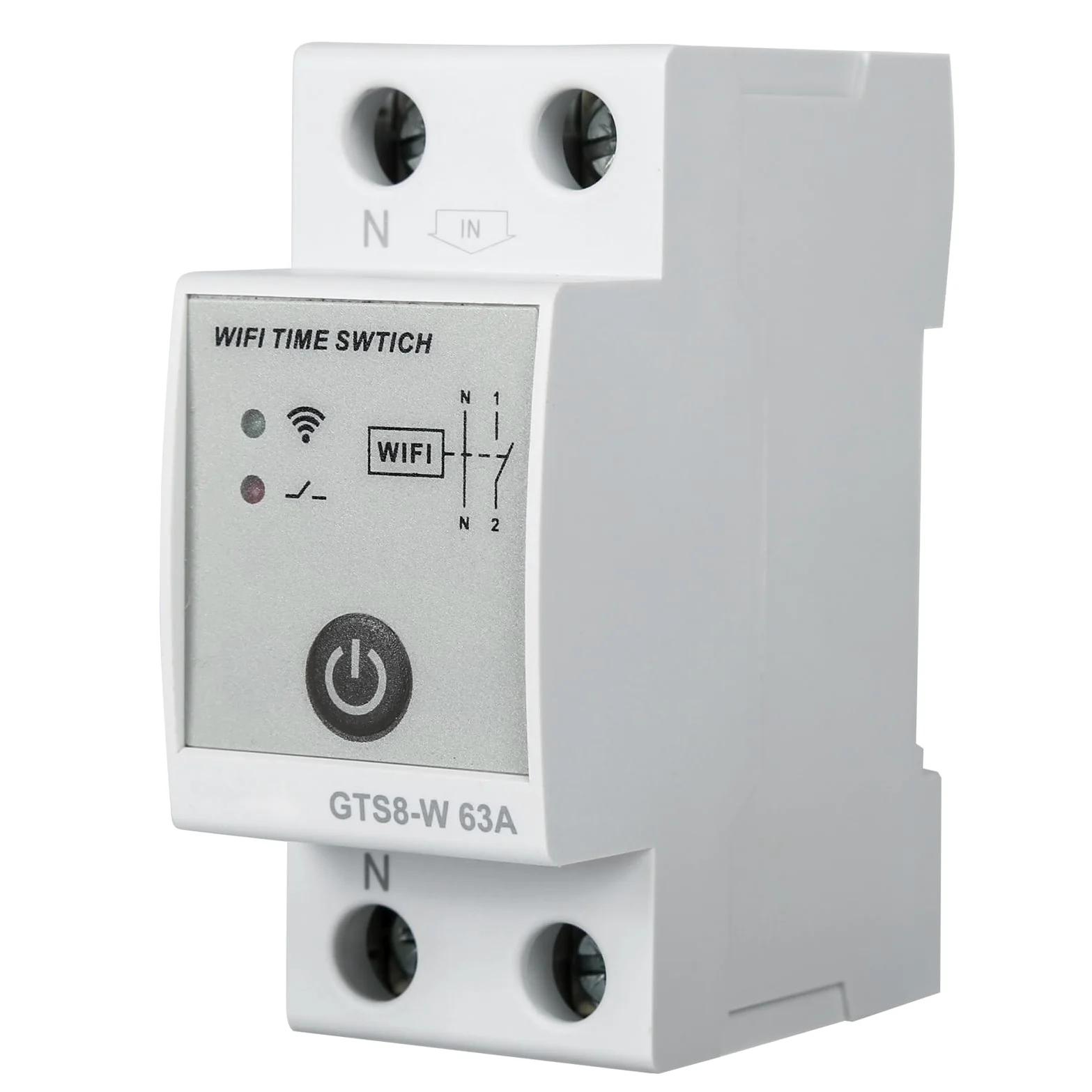 Jadeshay Reloj Programador WiFi Interruptor Horario Inteligente Control Remoto por App Tuya 30 Programaciones Diarias Instalación en Carril DIN Control de Aire Acondicionado y Bomba 2P 63A AC220V