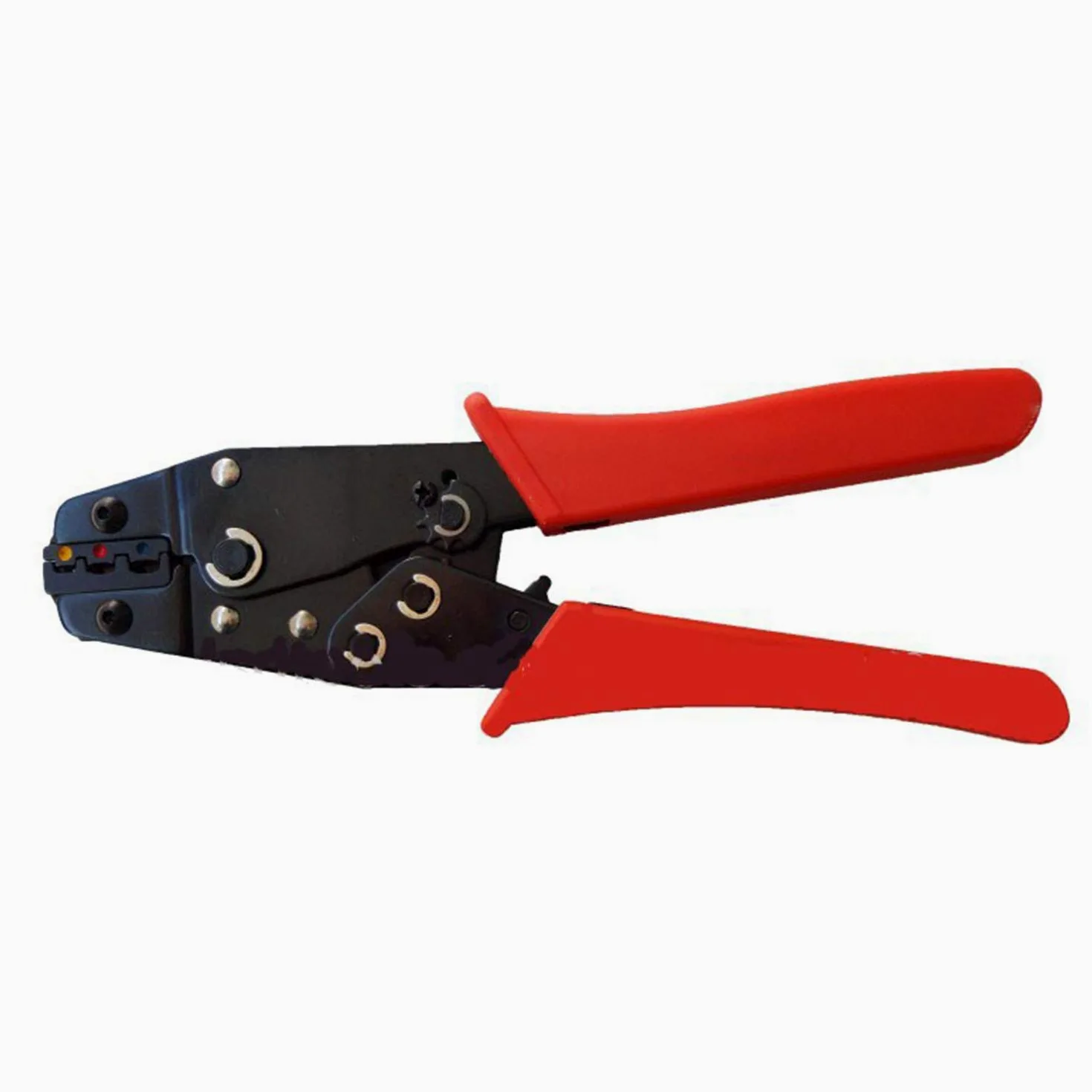 Crimpadora Terminales, Alicates de crimpado Juego de herramientas de crimpado manual Kit de herramientas de crimpado con cortador de cable y 4 juegos de matrices reemplazables HS-K02C Pelacables mult