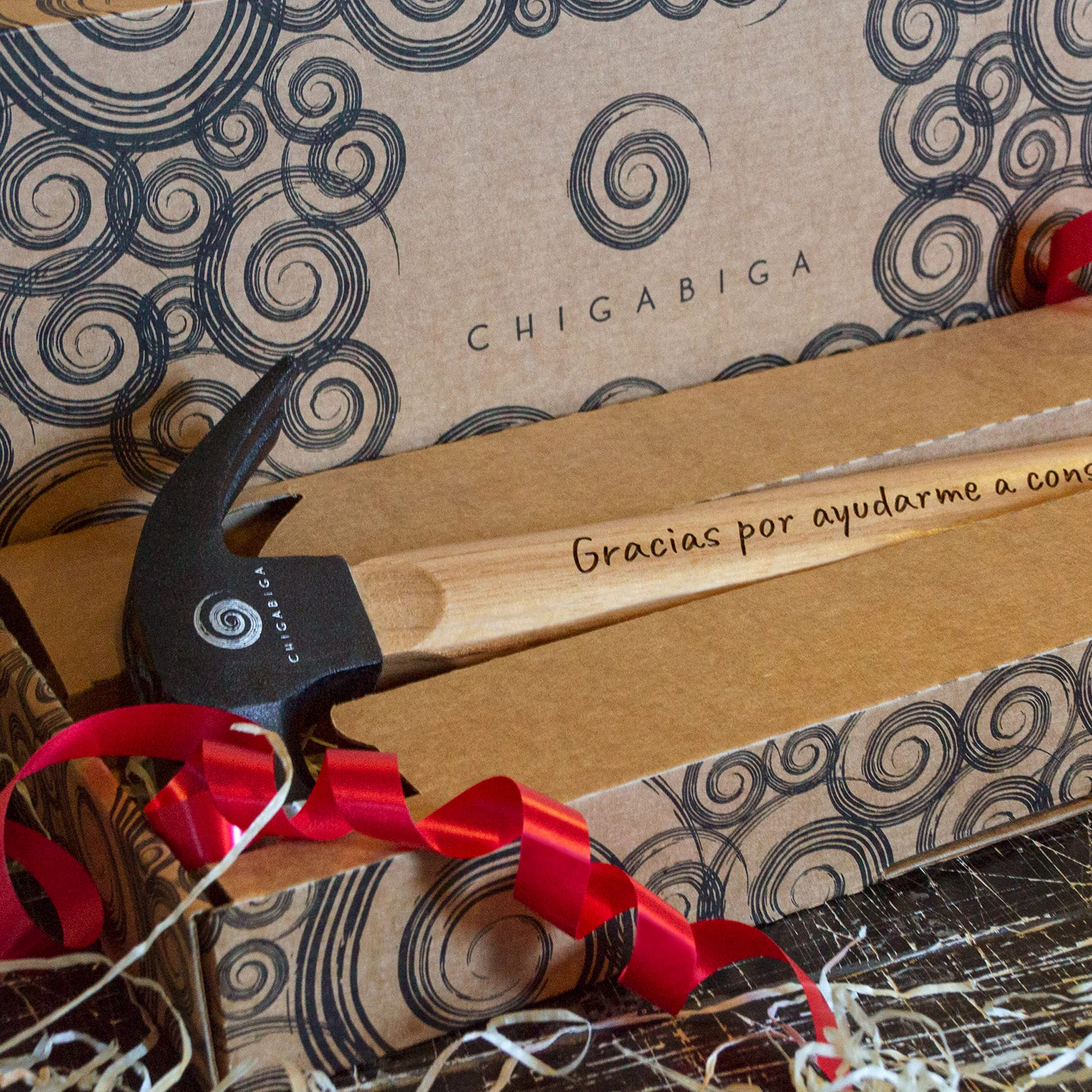 Martillo Grabado Personalizado | Regalo para Hombre | Cumpleaños, Navidad, Día del Padre | Día del San Valentin | Tres Frases Disponible (Gracias por ayudarme a construir mi vida)