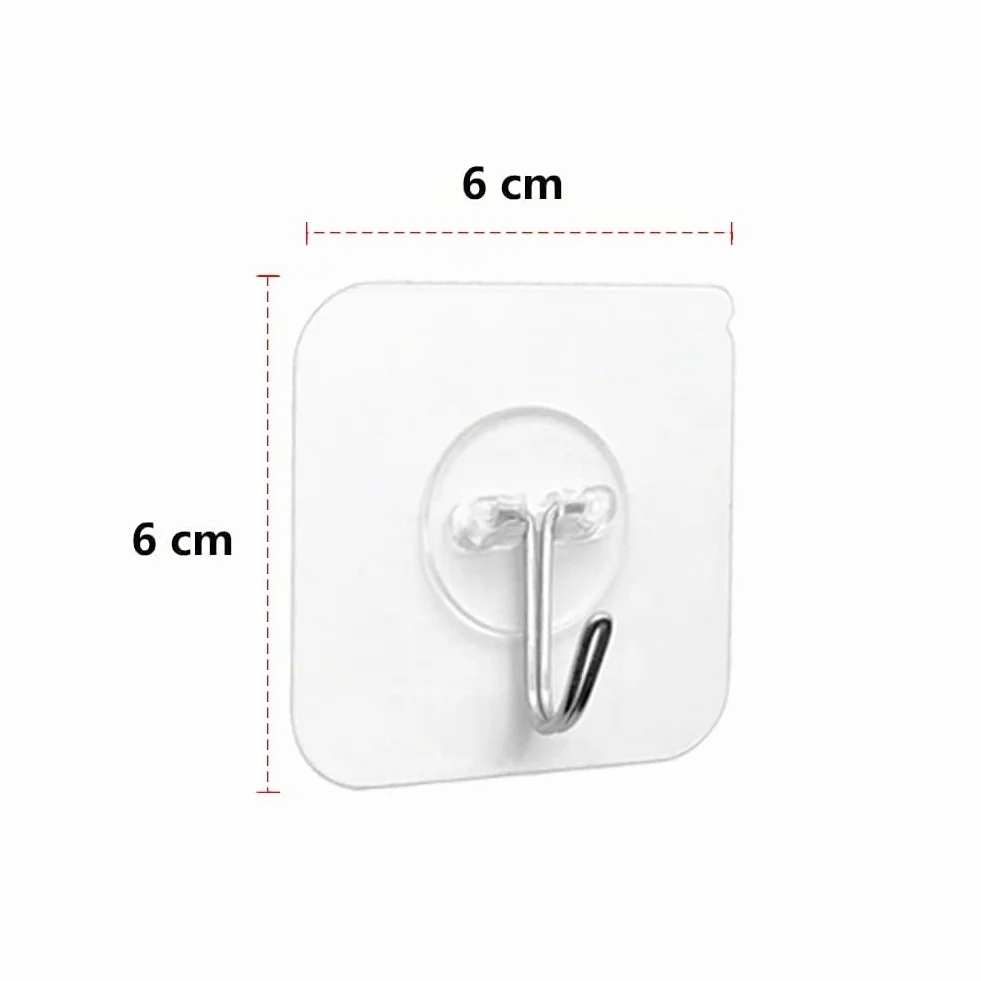 PaiLeWei Ganchos Adhesivos Para Pared - 6 Piezas Gancho Adhesivo de 5 Kg (MáX.), Para Cocina, Colgar, Pared, Puerta, Albornoces, Colgador Toalla Baño Adhesivo (6 Piezas)