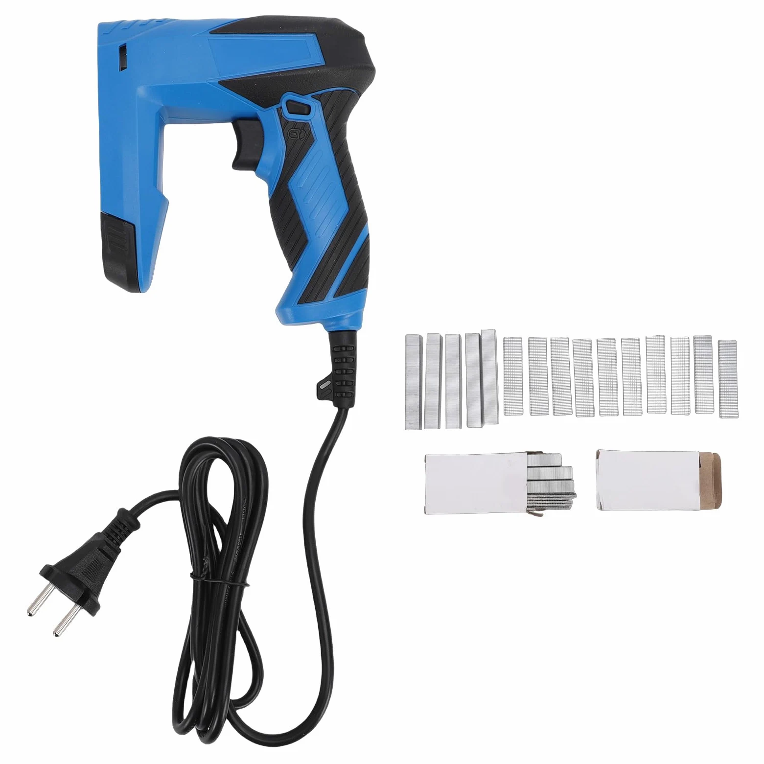 YWBL-WH Pistola Grapadora Eléctrica, Clavadora Grapadora Eléctrica Compacta y Liviana para Reparación de Muebles de Carpintería, con Compartimento de Carga Inferior y 3 Interruptores de (Enchufe de