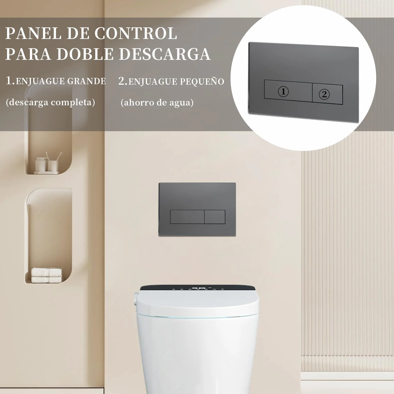 Geberit Sigma Placa de Accionamiento Doble Descarga 245x164 mm UP300 UP320 Gris Oscuro