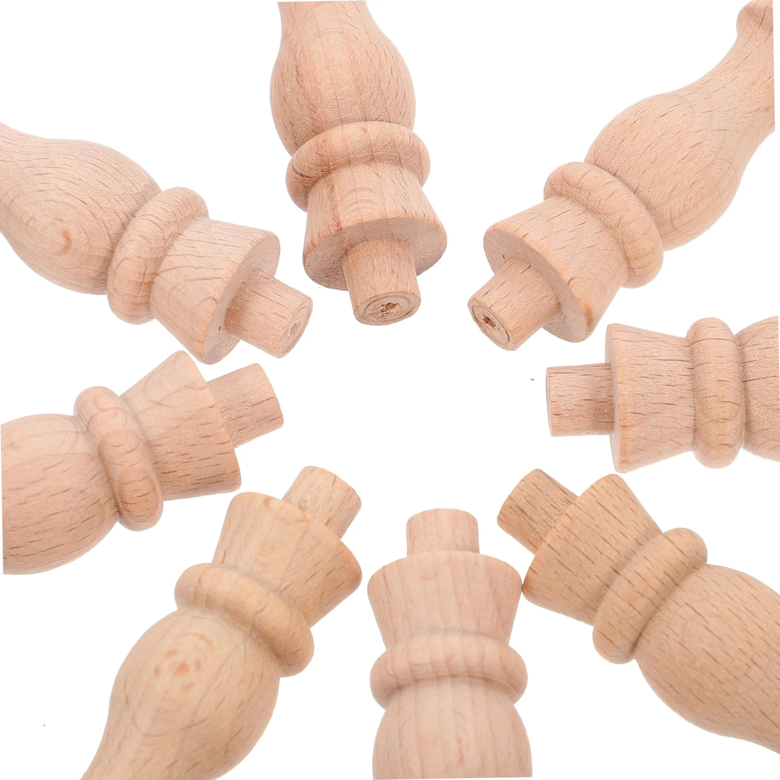 Lurrose 10piezas Balaustradas De Madera Para Escaleras Husillos De Tallado Para Decoración y Reparación