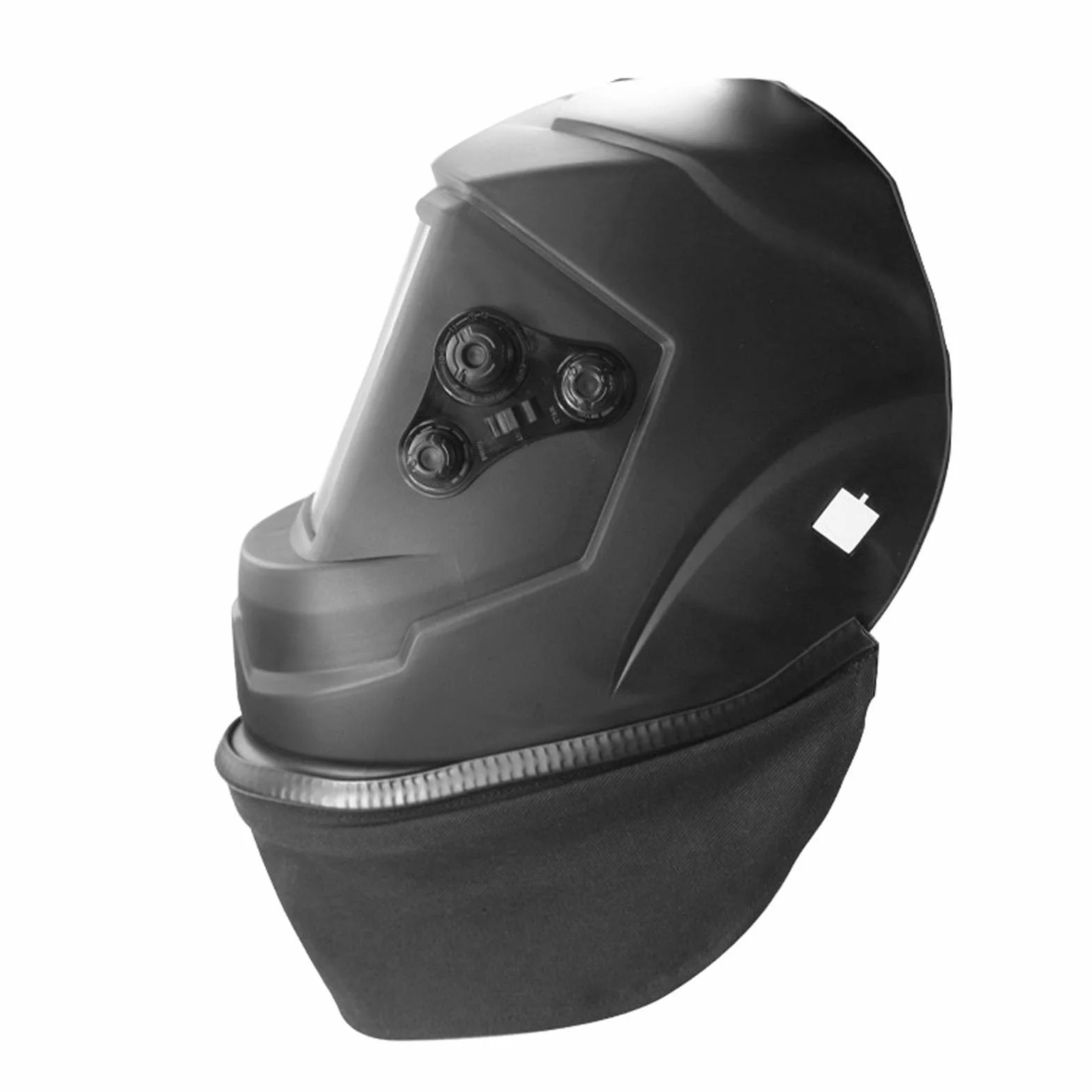 Babero de Cuero y Algodón para Casco, Babero de Soldadura Resistente Al Calor, Babero Envolvente Ignífugo para Casco Compatible con la Mayoría de los Cascos de Soldadura, Fácil