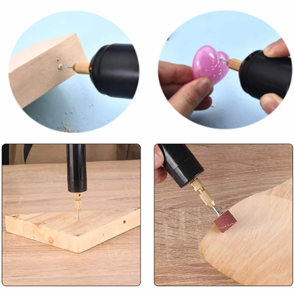 Mini taladro eléctrico de mano kit de brocas de resina epoxi para hacer joyas de madera herramientas de artesanía de madera 5V enchufe USB destornillador kit de herramientas