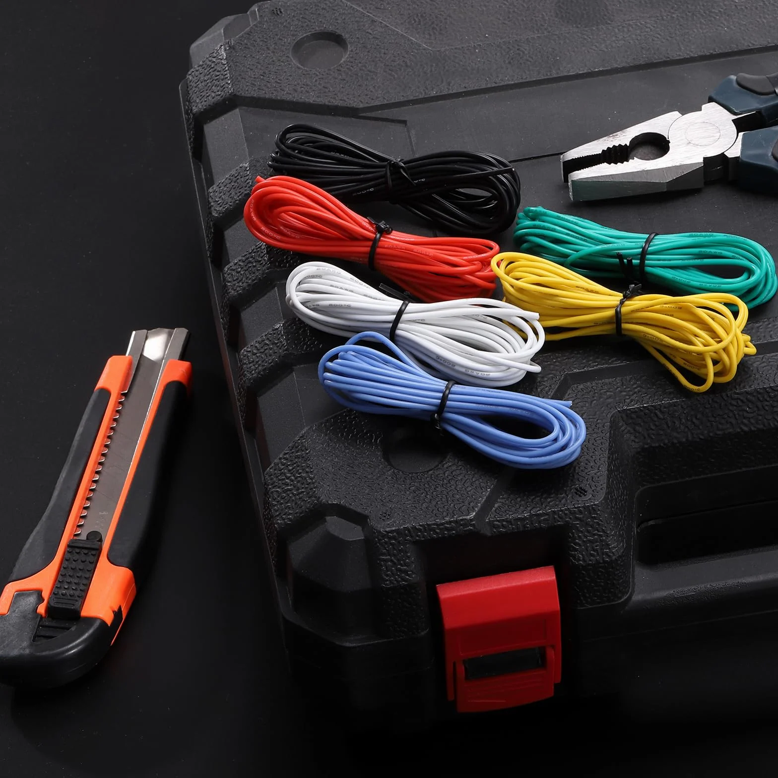 sourcing map Cable de Silicona Calibre 12, 6 Cables Eléctrico 12 AWG, Alambre Trenzado de Cobre Estañado Flexible, Cable Conexión Alta Temperatura, 6 Color 1 m para Modelo de Auto
