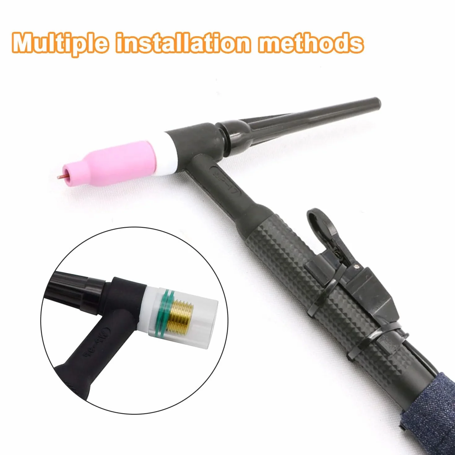49 Piezas Accesorios de Maquina de Soldar TIG, Soldador TIG AC DC, Antorcha TIG con Lente de Gas, Anillo Silicona, Junta Goma, Cuerpo Pinza, para Soldadura Antorcha Consumibles TIG WP-9/17/18/26