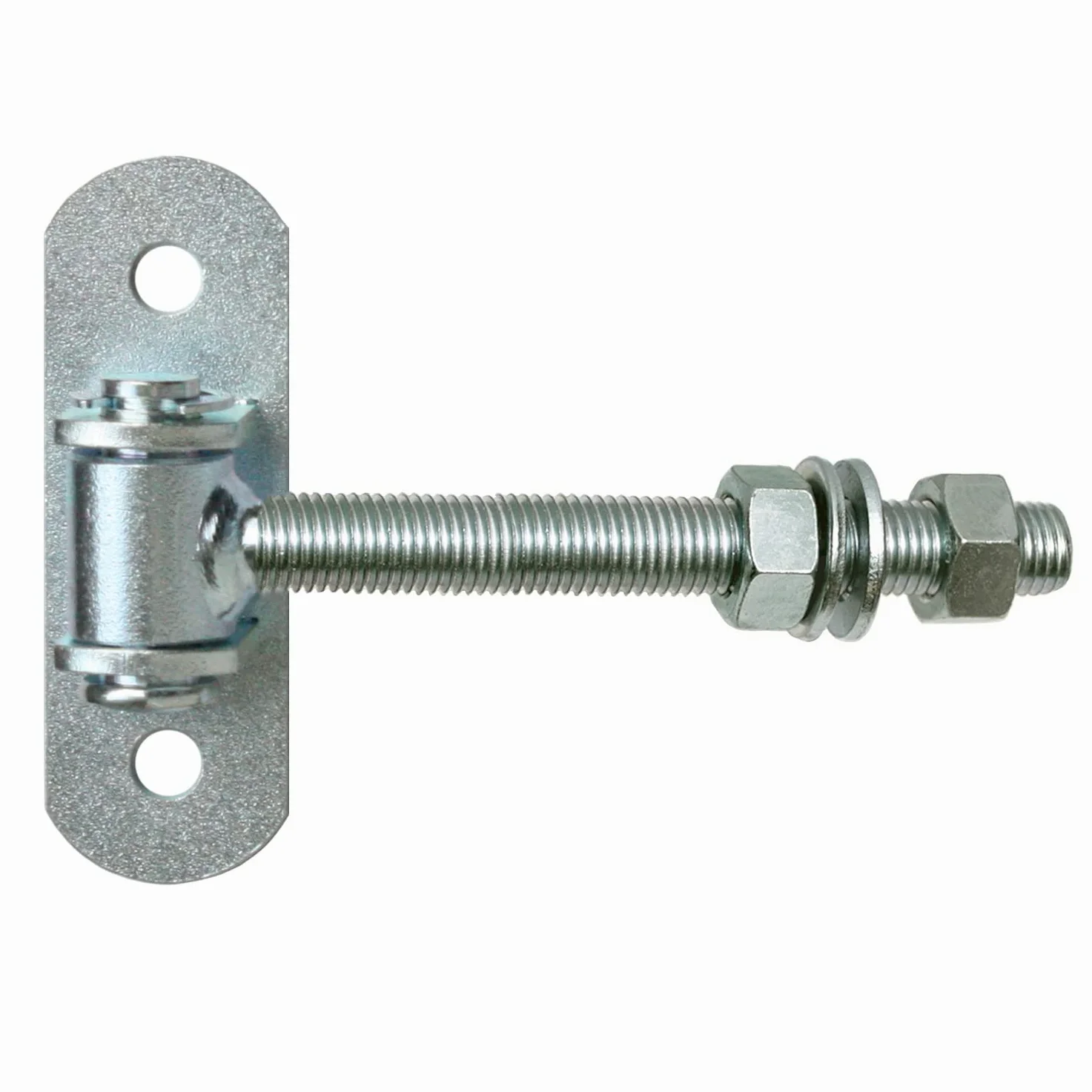 2 bisagras de puerta M12 ajustables con chapa atornillable galvanizada (2, M12)
