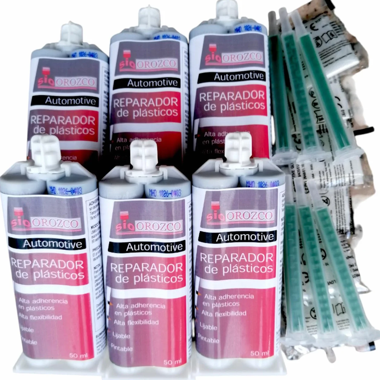 SIO 6x Pegamento para Plástico Bicomponente 50ml – Adhesivo Epoxi Alta Resistencia para ABS, PVC y Plásticos Duros – Reparación Fuerte y Rápida Automoción, Hogar e Industria