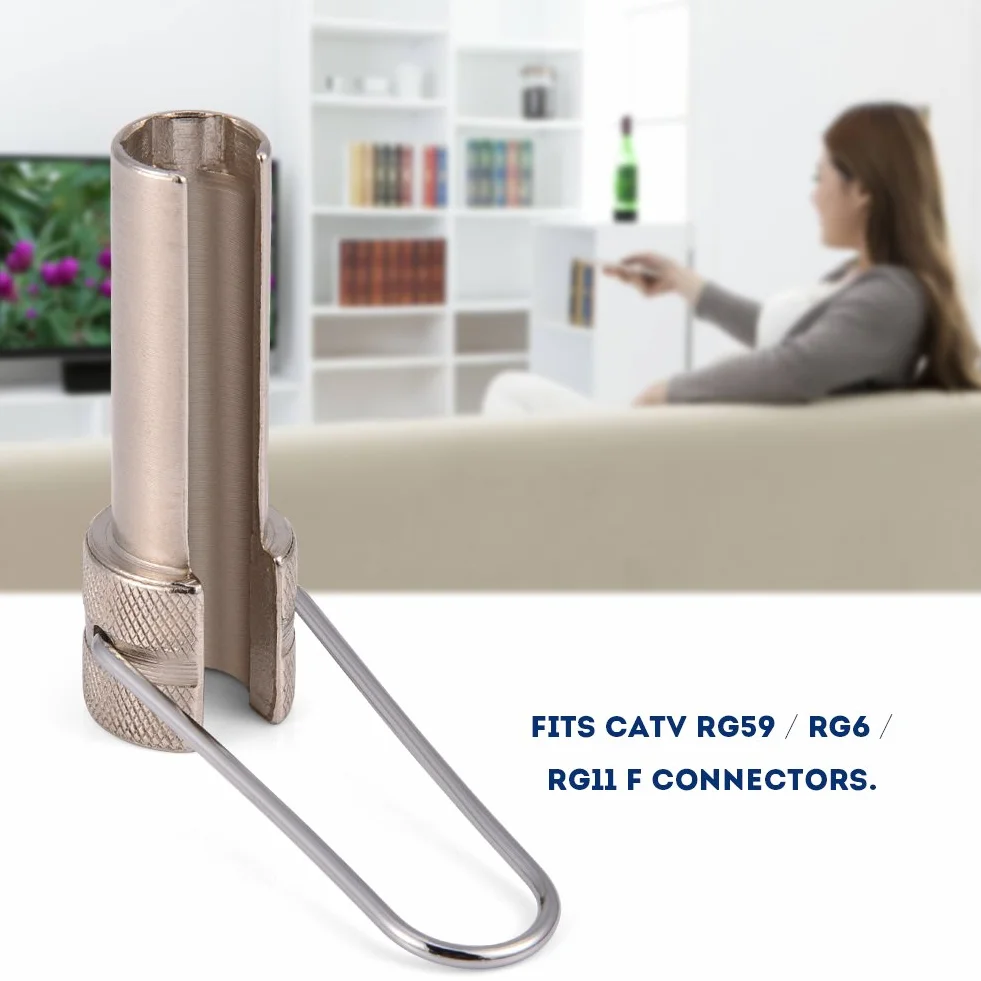 Llave para Quitar el Escudo de Seguridad CATV de 58 mm, Herramienta para Conector F RG6 RG59 RG11