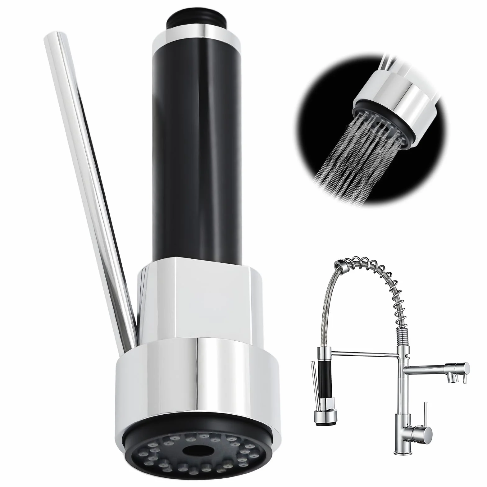 Grifo Cocina Cabezal de Rociador Alcachofa de Ducha Recambio ABS Boquilla para Cocina y Baño