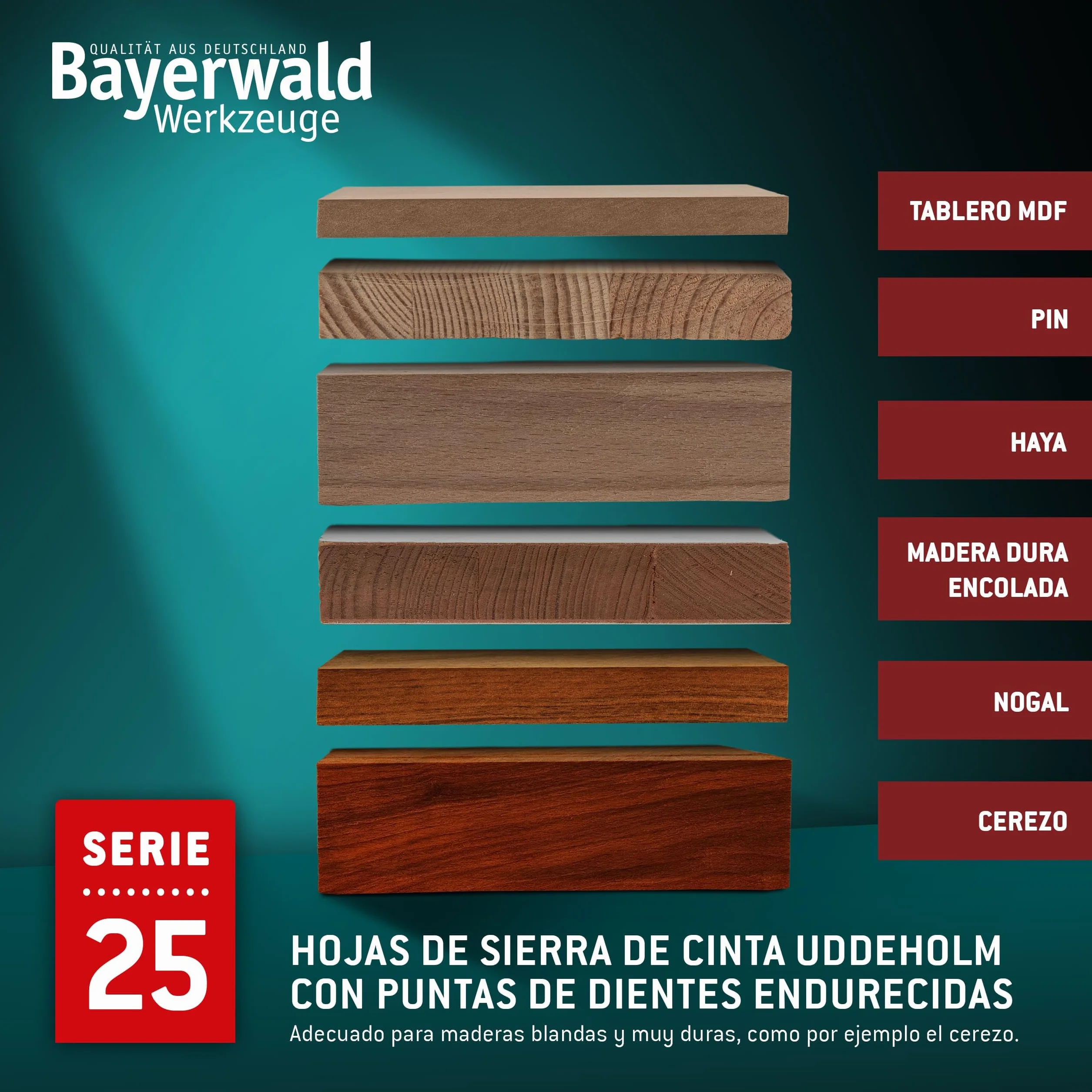 Bayerwald Uddeholm Hoja de sierra de cinta 2240 x 10 x 0,6 x 6 mm para madera