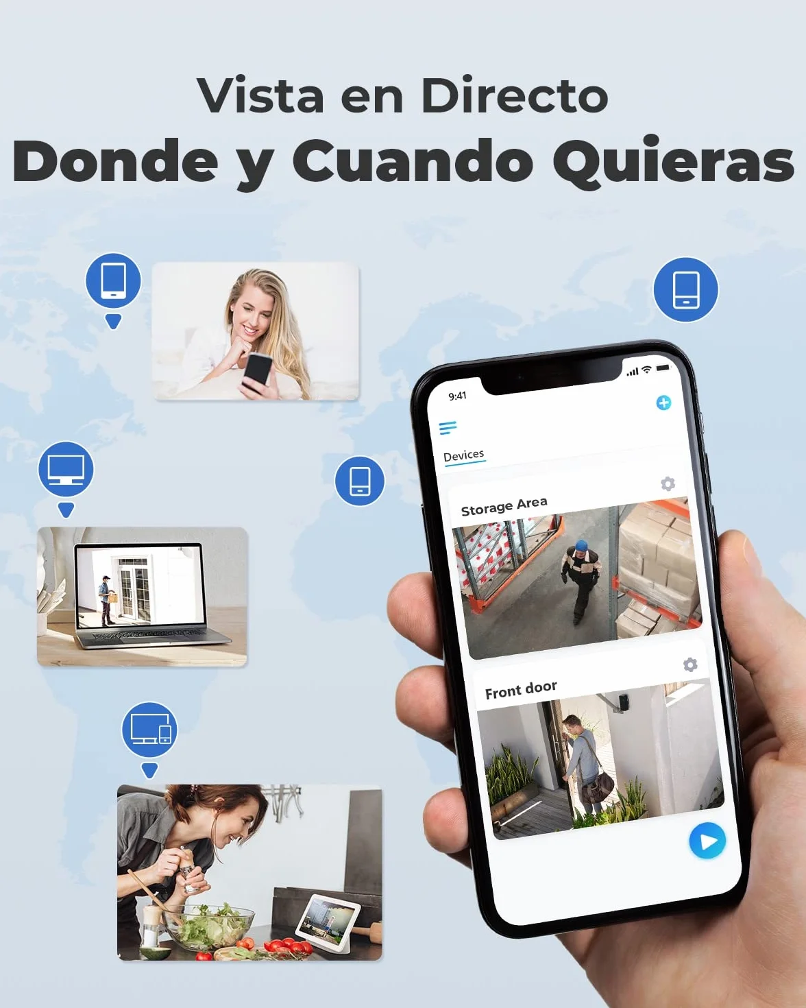 Reolink 4K Kit Camaras de Seguridad, 4X Cámaras IP PoE de Vigilancia Exterior, NVR 8CH con 2TB HDD para Grabación 24/7, Detección de Persona/Vehículo, IP67 Impermeable, Visión Nocturna, RLK8-800B4