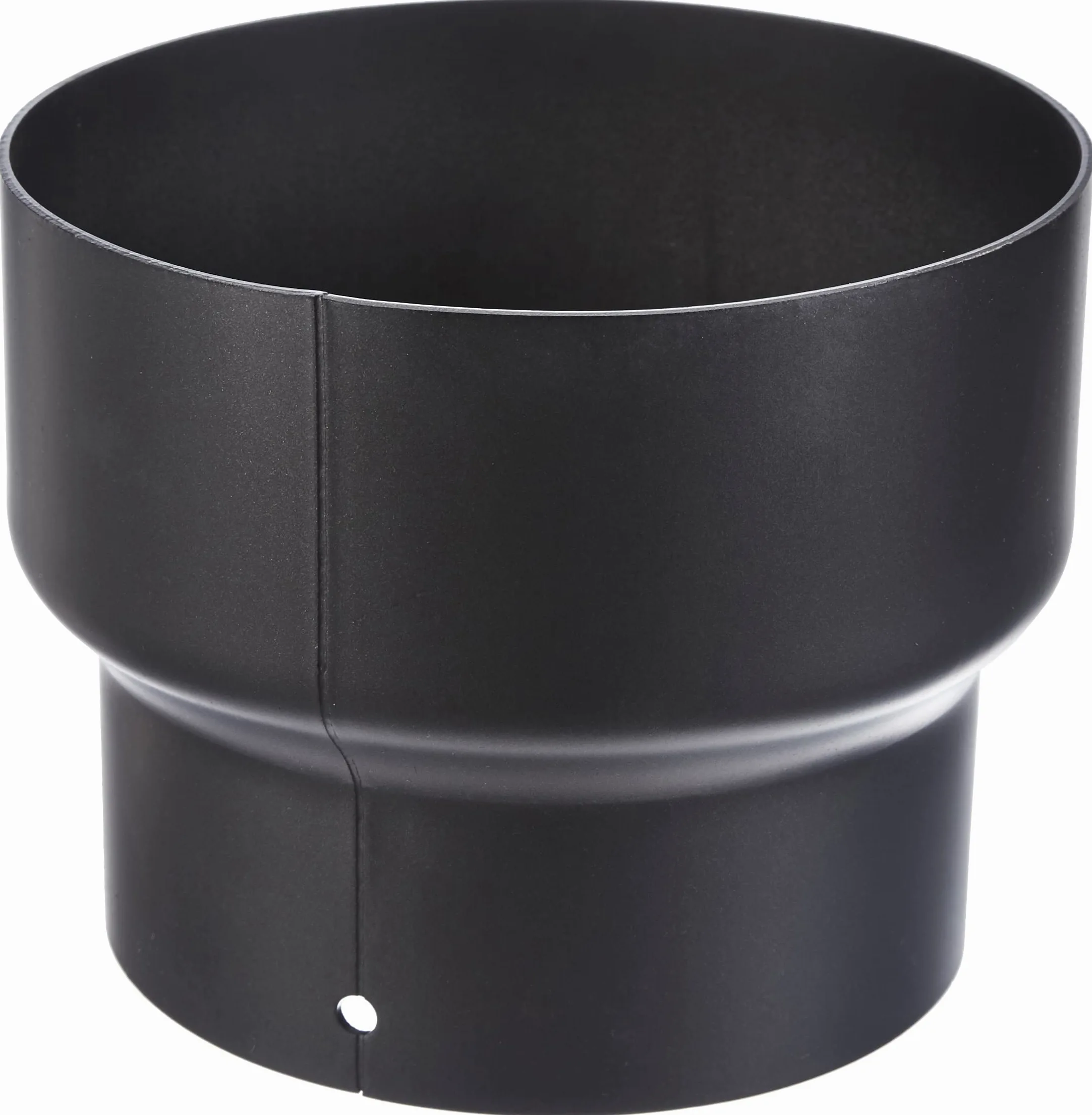 Kamino-Flam Reducción para Tubo de Estufa Ø 150/130 mm, Reductor de Tubo de Chimenea de Acero con revestimiento Senotherm, aprox. 2 mm de grosor, Negro