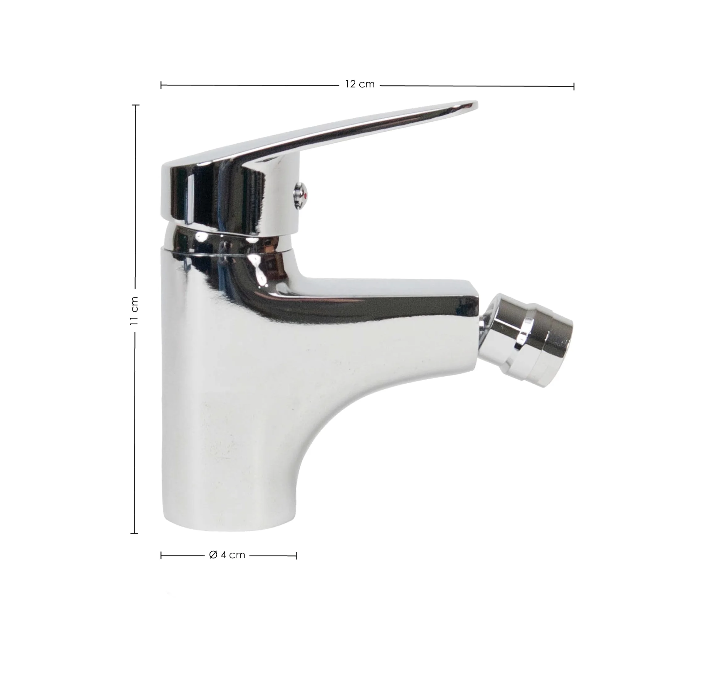 Grifo de Bidé Monomando con Mezclador de Agua Fría y Caliente de 11x12cm en Acabado Cromado de Zinc para Lavabo de Baño - Diseño Elegante con Alta Durabilidad y Resistencia al Desgaste