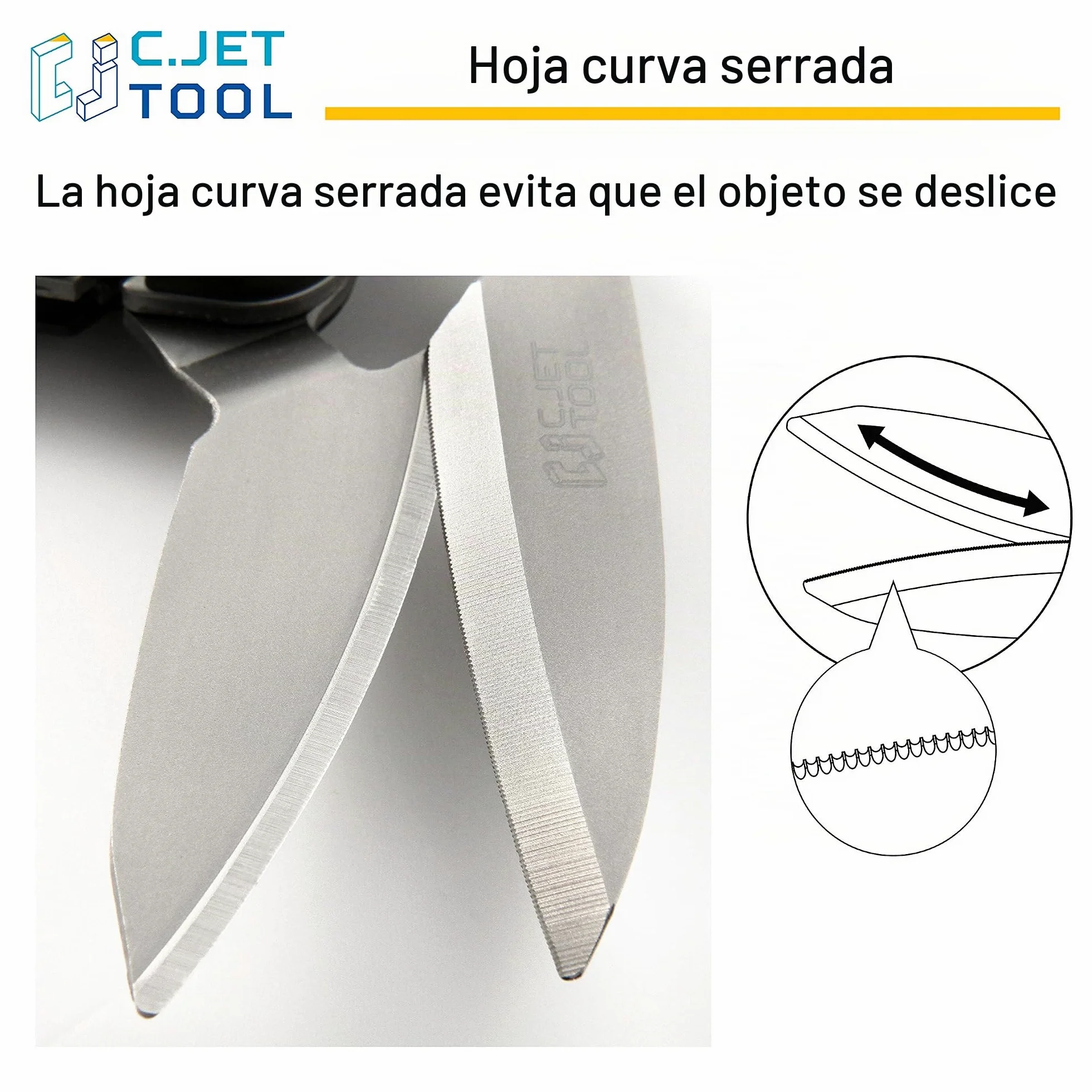 C.JET TOOL Tijeras de Trabajo 25cm, Cortador de Alfombras, Multiusos, Tijeras para Alfombras, Cartón, Cuero, Poda, Jardinería, Profesional de Agarre de Acero Inoxidable (Naranjo)