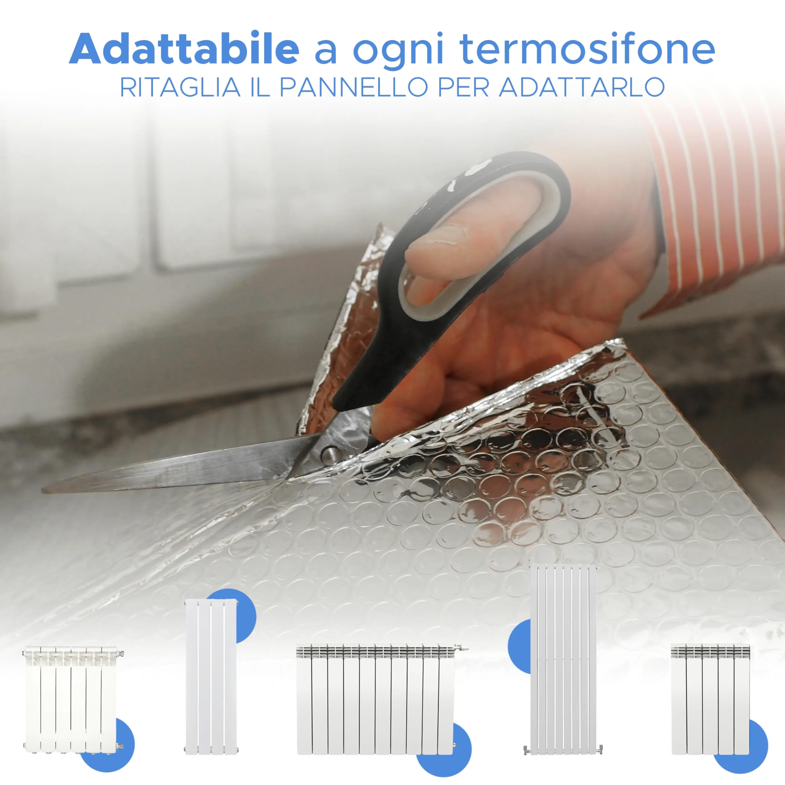 Paneles reflectantes para radiadores que reducen la pérdida de calor en casa, 3 hojas de 120 x 60 cm y 18 adhesivos 3M para montaje en pared