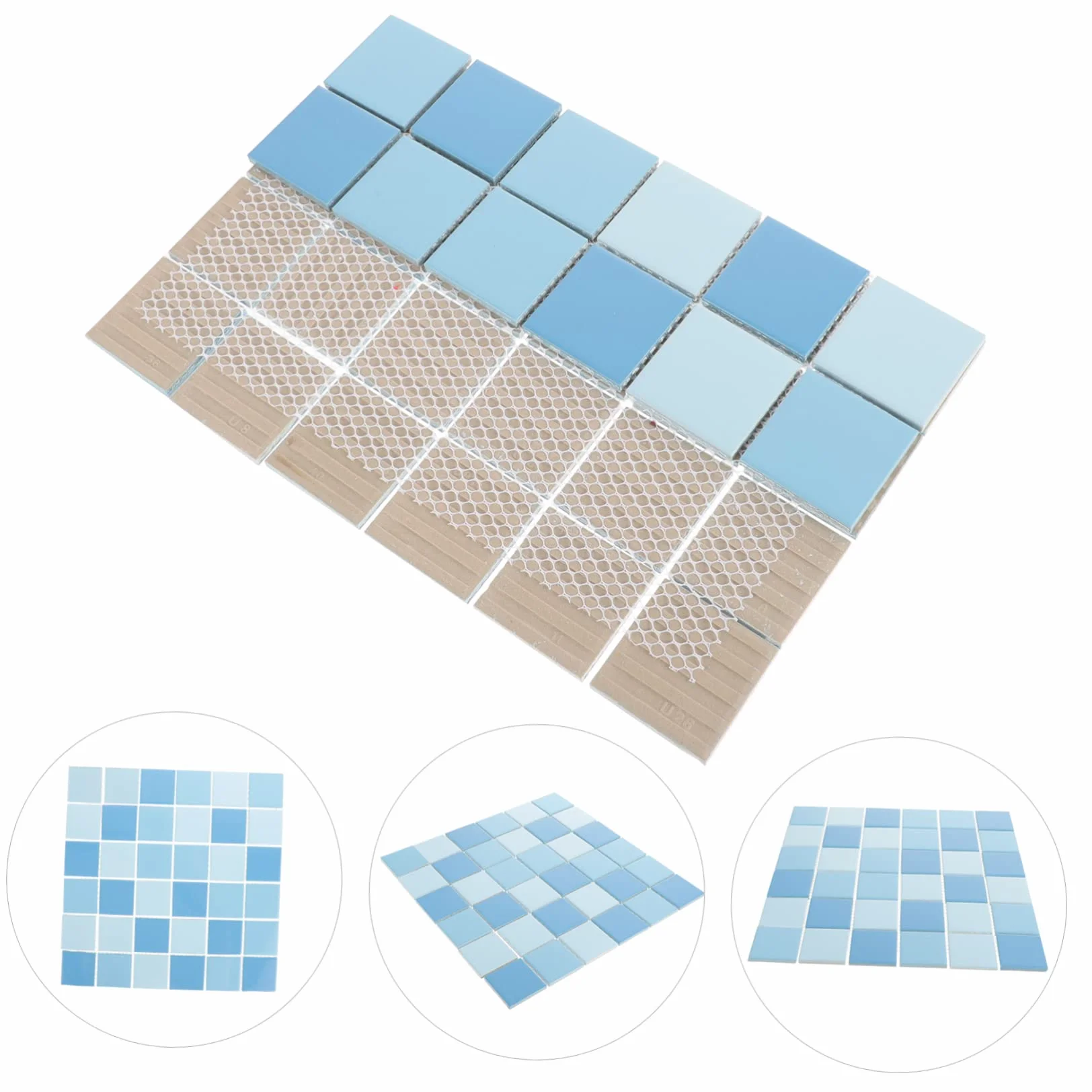 Azulejos de Cerámica para Piscina 30x30 cm Azul Claro Mosaico Decorativo Resistente Exteriores 1 M²