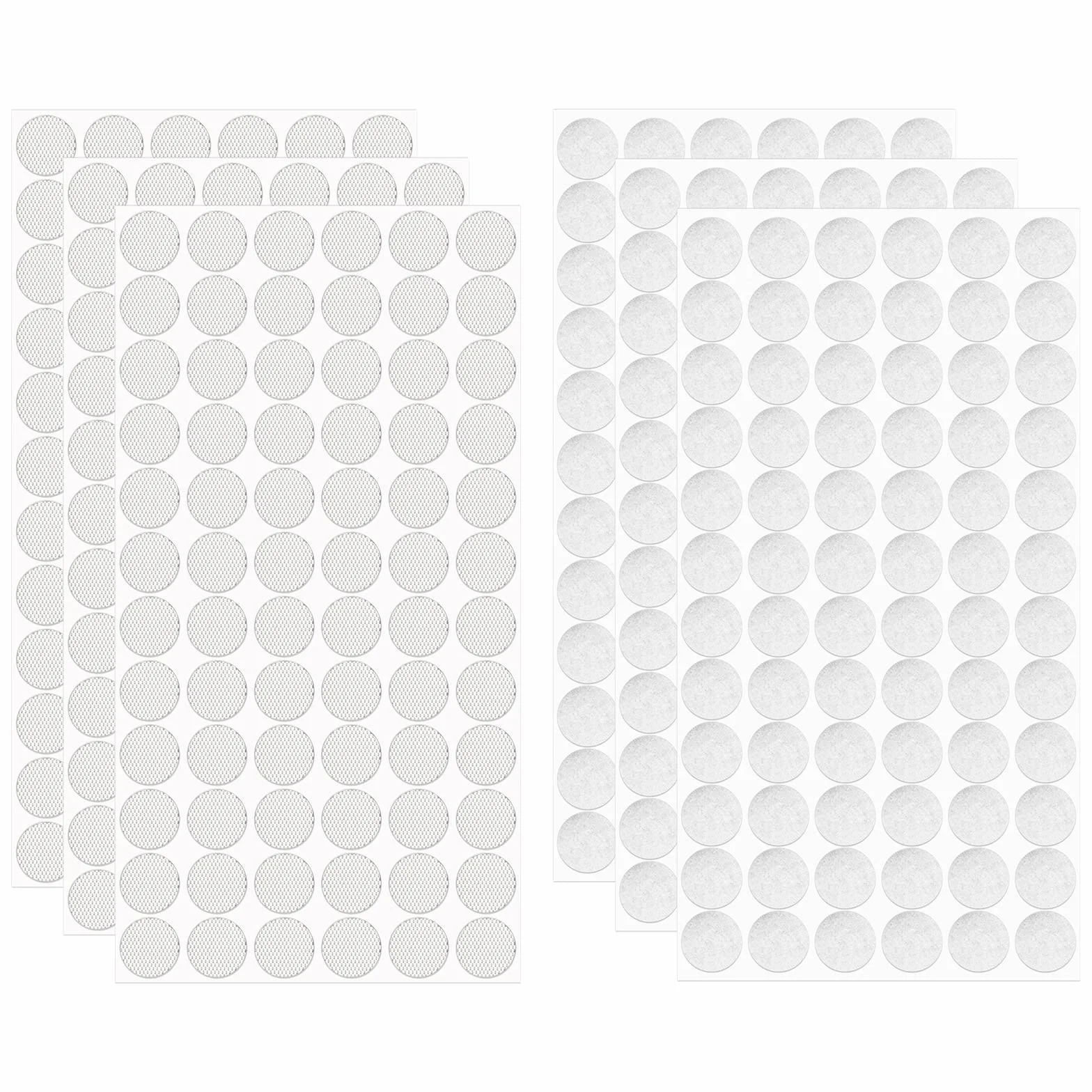 KEWUZY Adhesivo Redondo 15mm, 504 Pares Lunares Cintas Autoadhesivo Puntos, Gancho y Bucle Autoadhesivos Puntos, Pegajoso Monedas Puntos para Manualidades, Pegar Fotos, Sobres(Blanco)