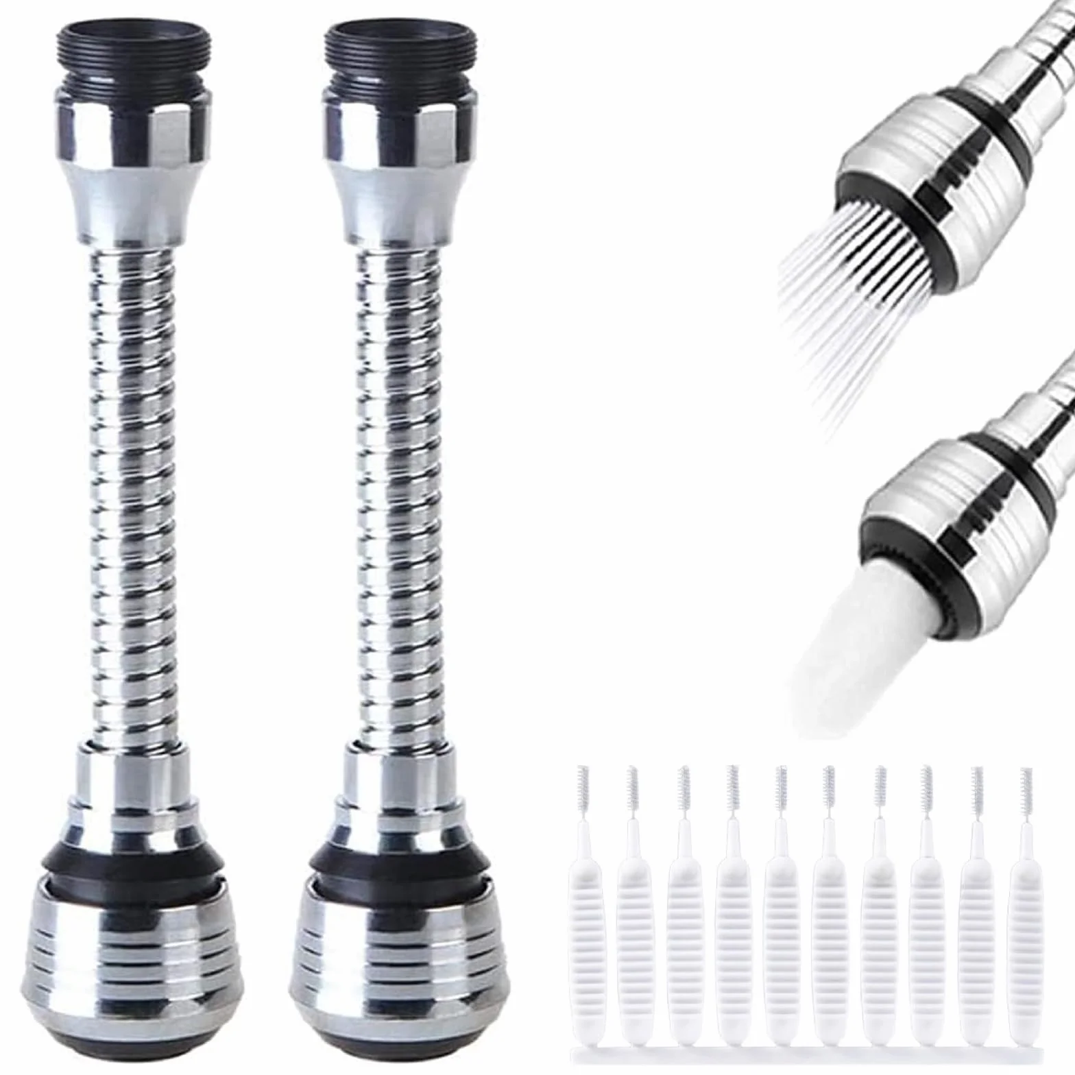Aireador Grifo Cocina 360º Pulverizador Universal 2PC Extensor Difusor Atomizador