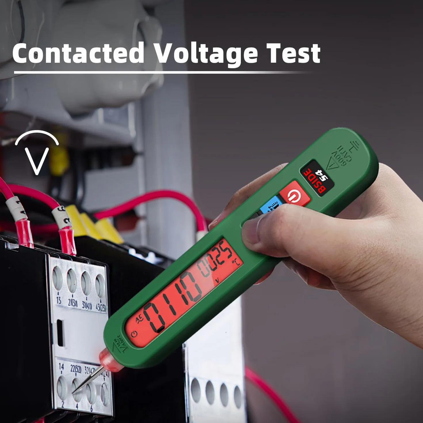BSIDE S4 Bolígrafo Detector de Voltaje Sin Contacto AC 12V-300V Recargable con LCD y Linterna