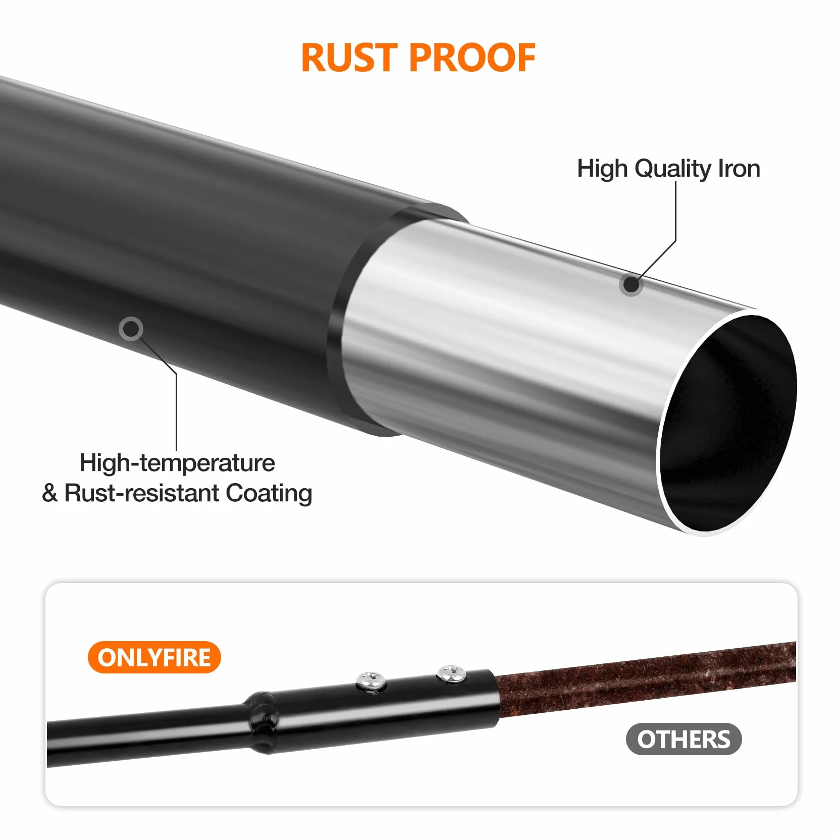 onlyfire Solo Fuego 91.5cm Steel Fireplace Poker