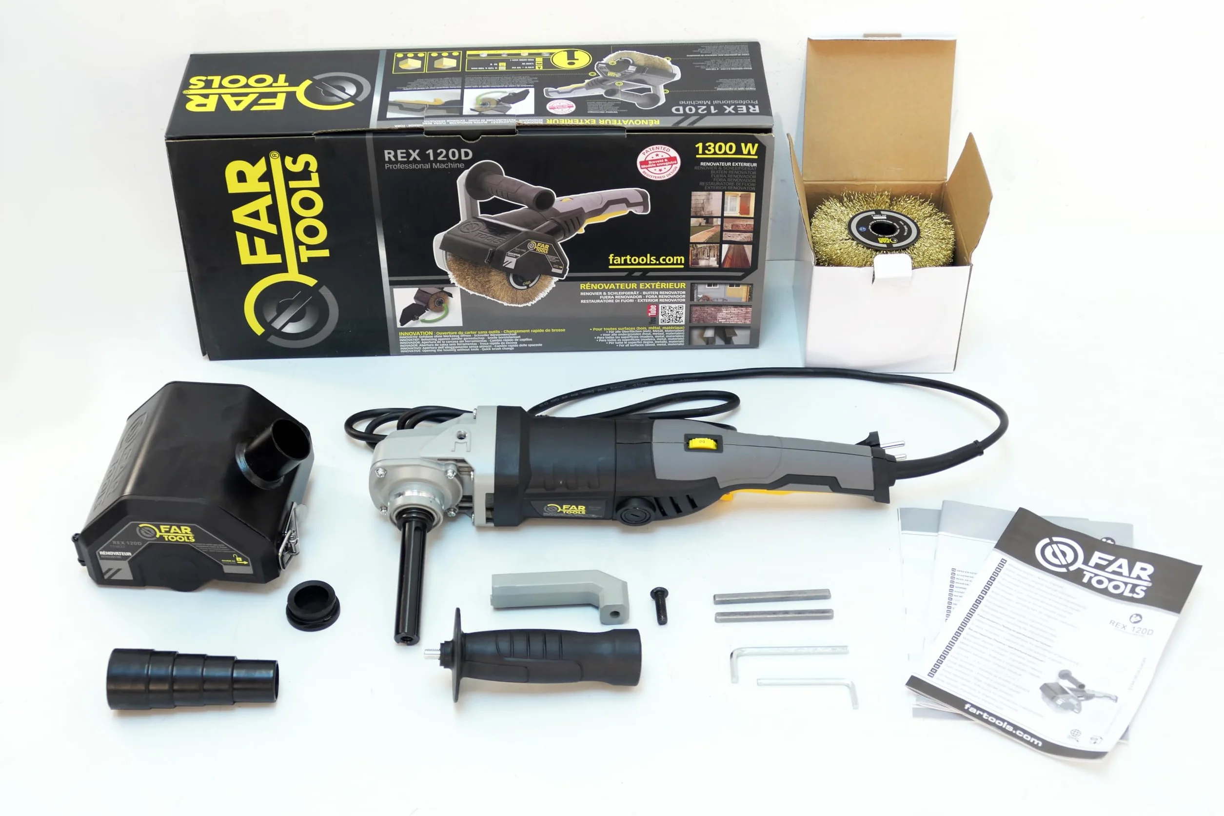 Fartools REX 120 - Rollo de lija para lijadora, 1300 W, color negro