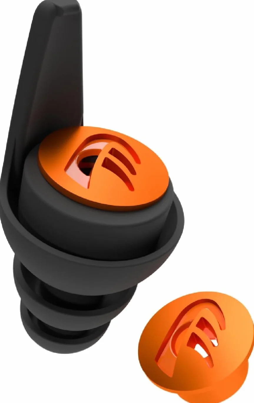 DYNAMIC ear filter Protección Auditiva Reutilizable para Deportes de Tiro, Caza, Industria y Fuegos Artificiales - Cómoda debajo de las Orejeras - Tapones para los Oídos en 4 Tamaños - ANSI IPIL