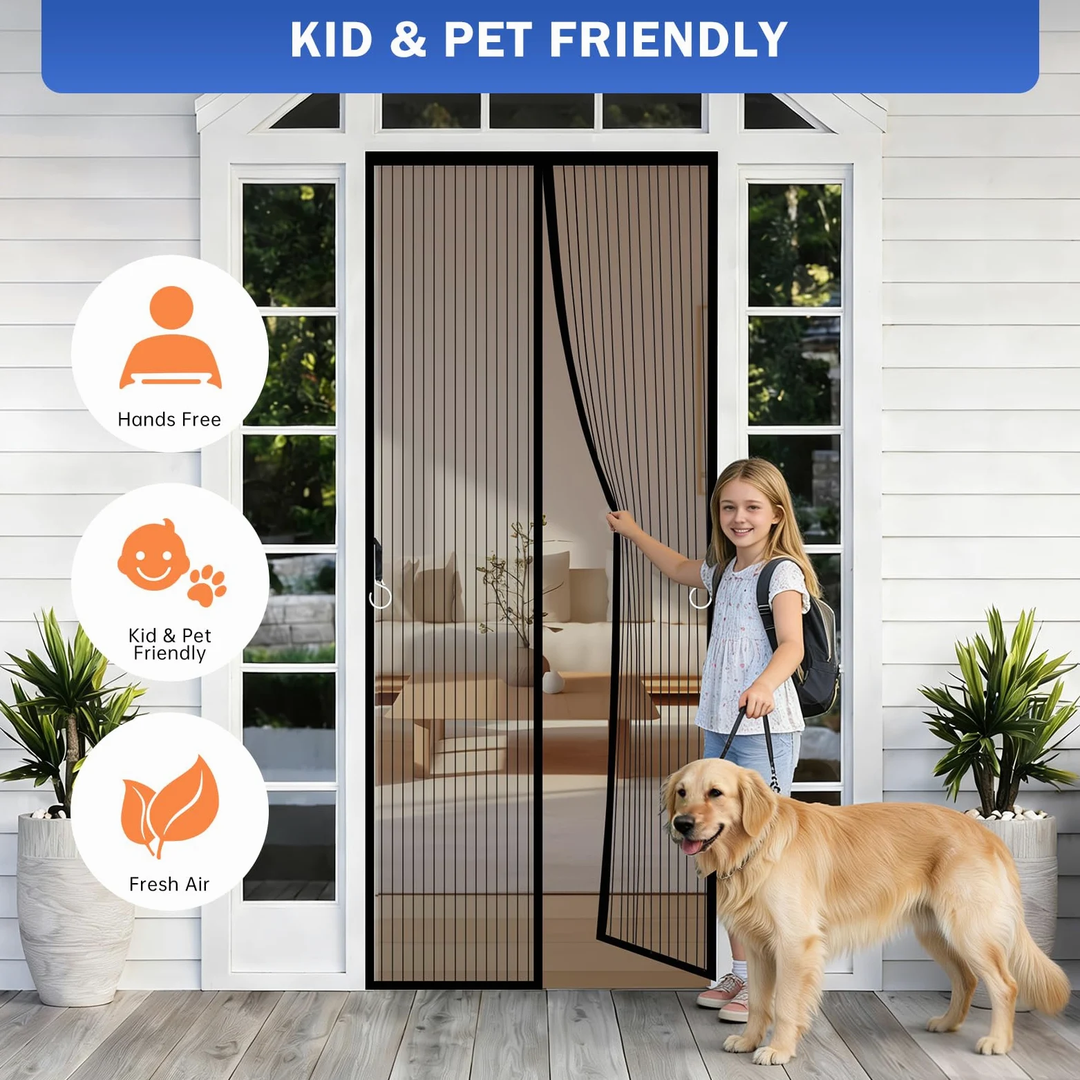 mosquitera puerta magnetica,70x200cm Puerta de Malla Corredera cortina para del Balcón Corredor Contrapuertas con Anti Mosquito Insecto Se Cierra Automáticamente-Negro