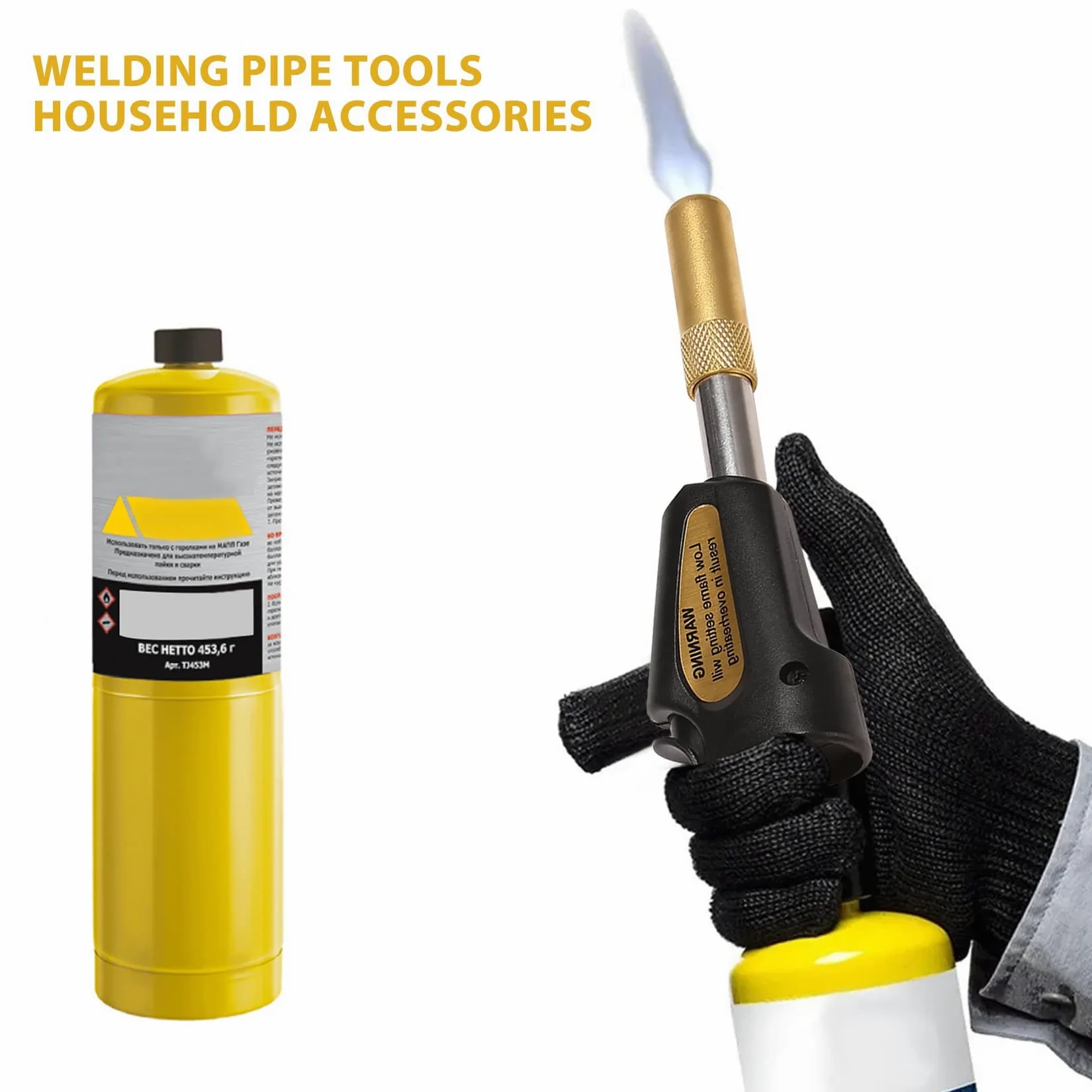 Puntas de antorcha turbo de gas, autoencendido, regulador, soldadura, soldadura, herramienta de fontanería, accesorio para el hogar