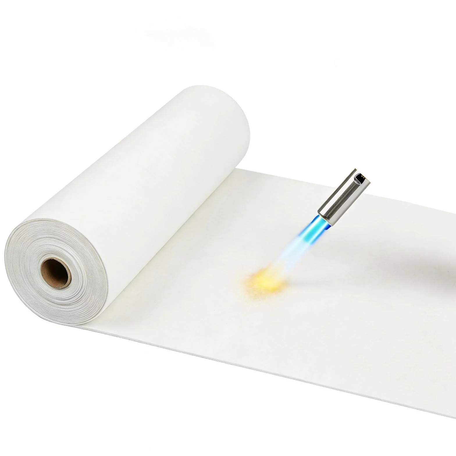 Papel De Fibra Cerámica 2300 ℉ Papel Para Juntas De Alta Temperatura | Espesor 1 Mm - 10 Mm | Resistente Al Fuego Sin Amianto | Flexible Y Cortable Para Hornos Industriales Y Es(Size:3mm×610mm×1000mm)