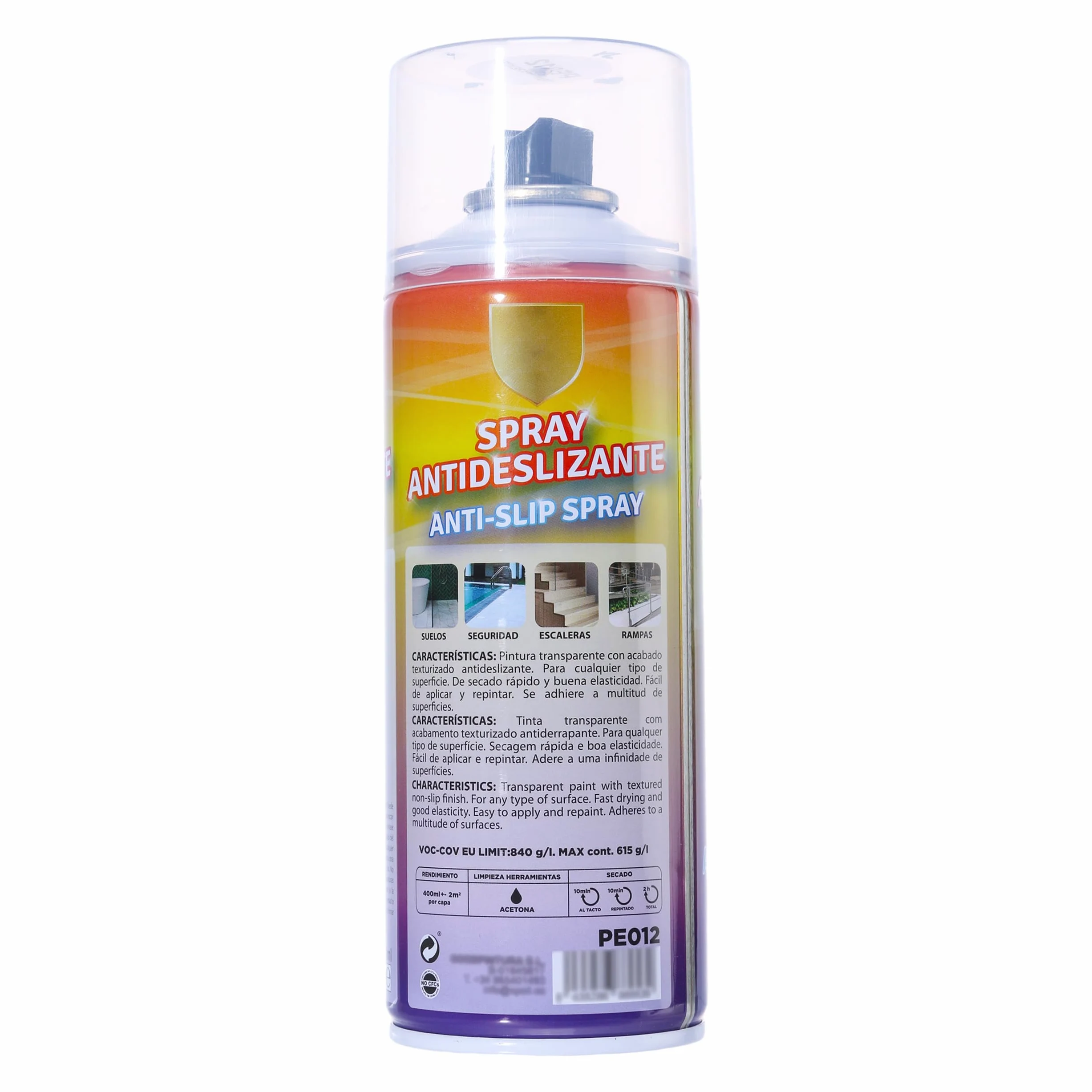 Etrexonline Spray Antideslizante Transparente Multisuperficie 400ml - Seguridad Extra para Ducha, Escaleras, Bañera, Piscinas - Acabado Texturizado, Resistente al Agua (3 unidades)