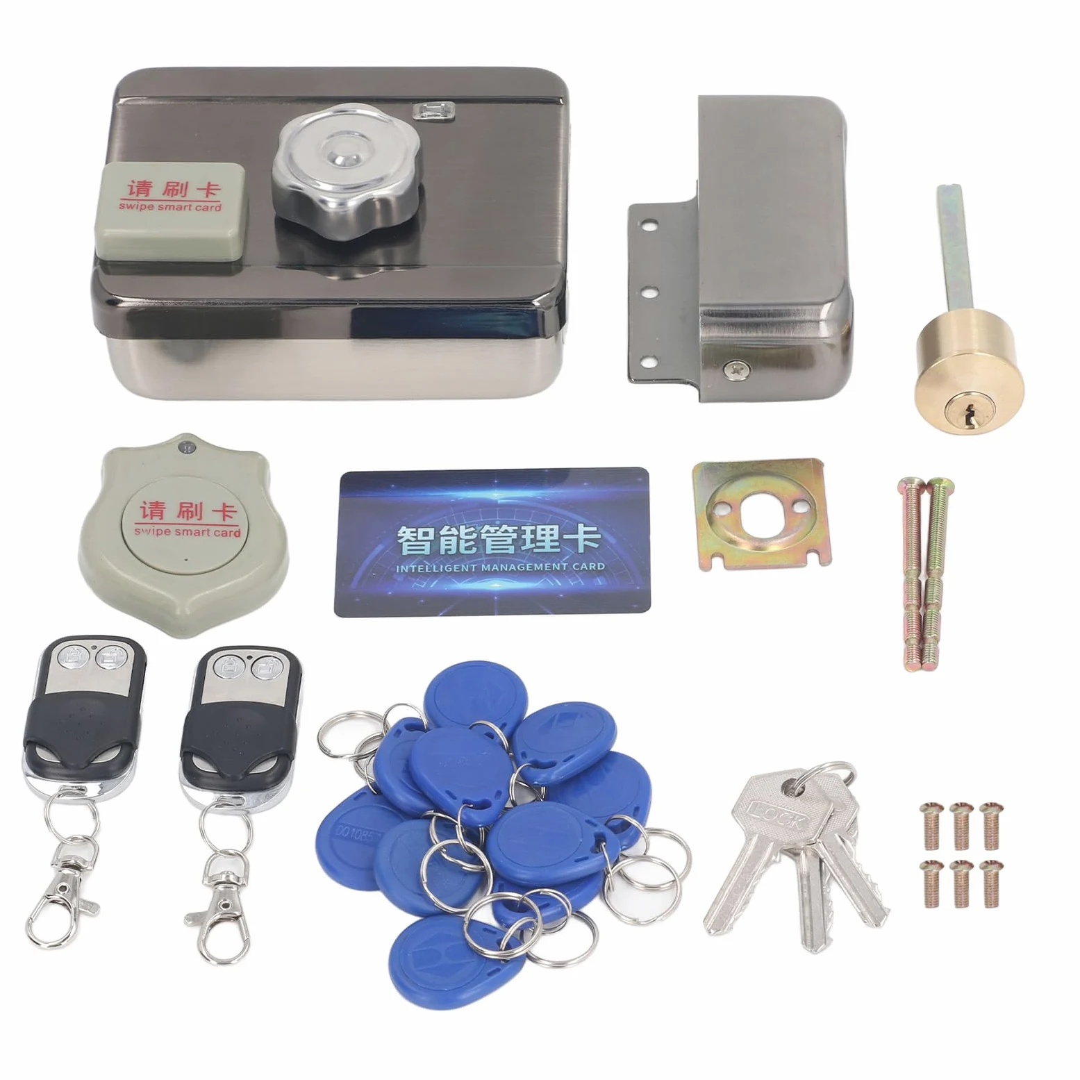 Cerradura de Puerta con Cerrojo Electrónico sin Llave, de Control Acceso Alta Seguridad para Oficina en Casa, Acero Inoxidable