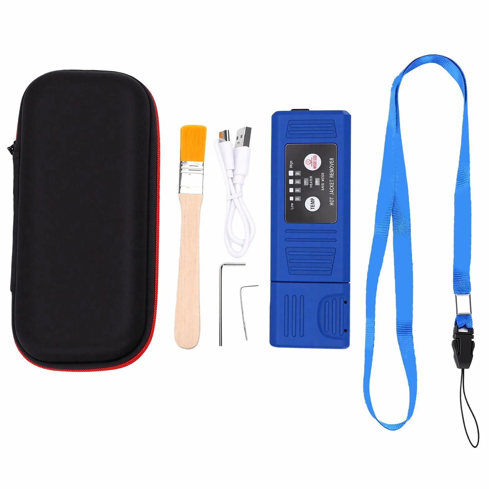 Tangxi Pelacables Térmicos Automáticos de Fibra con 8 Niveles de Temperatura, Herramienta de Pelado de Fibra óptica para 1-48 Núcleos