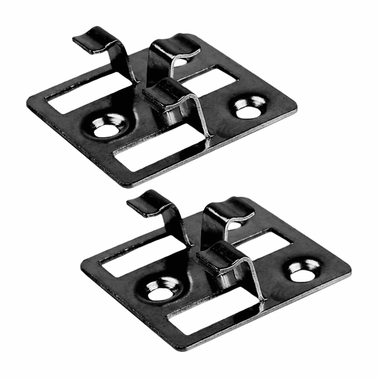 Clips para tablones de terraza de WPC, 100 unidades, acero inoxidable, fijación para terraza, clips de acero, espaciadores ocultos para tablones de terraza de WPC BPC (negro, espacio 3 mm, altura 7 mm