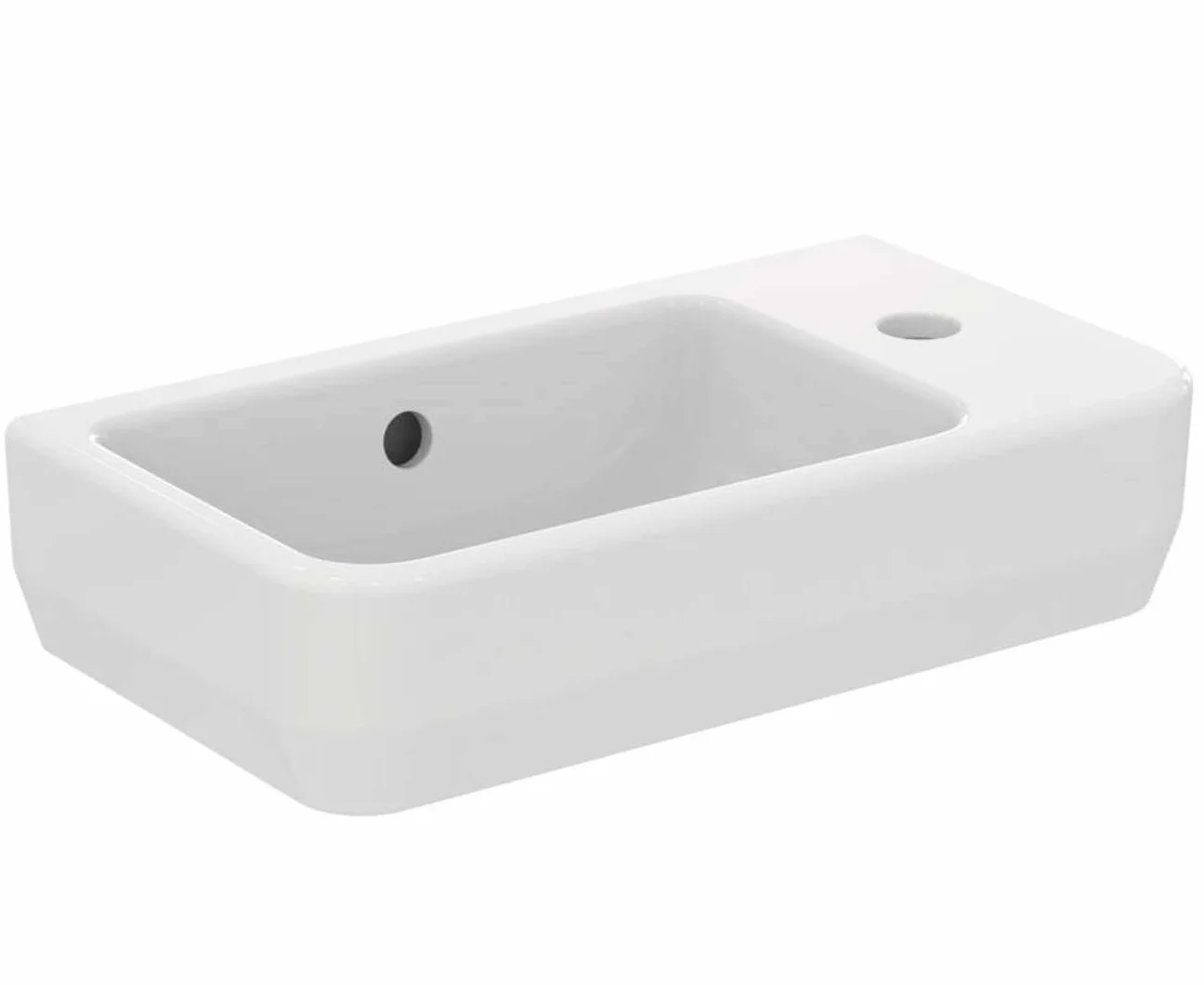Ideal Standard - i.life S Lavamanos de 45 cm con poca profundidad a solo 25 cm. Columna para comprar por separado. Blanco