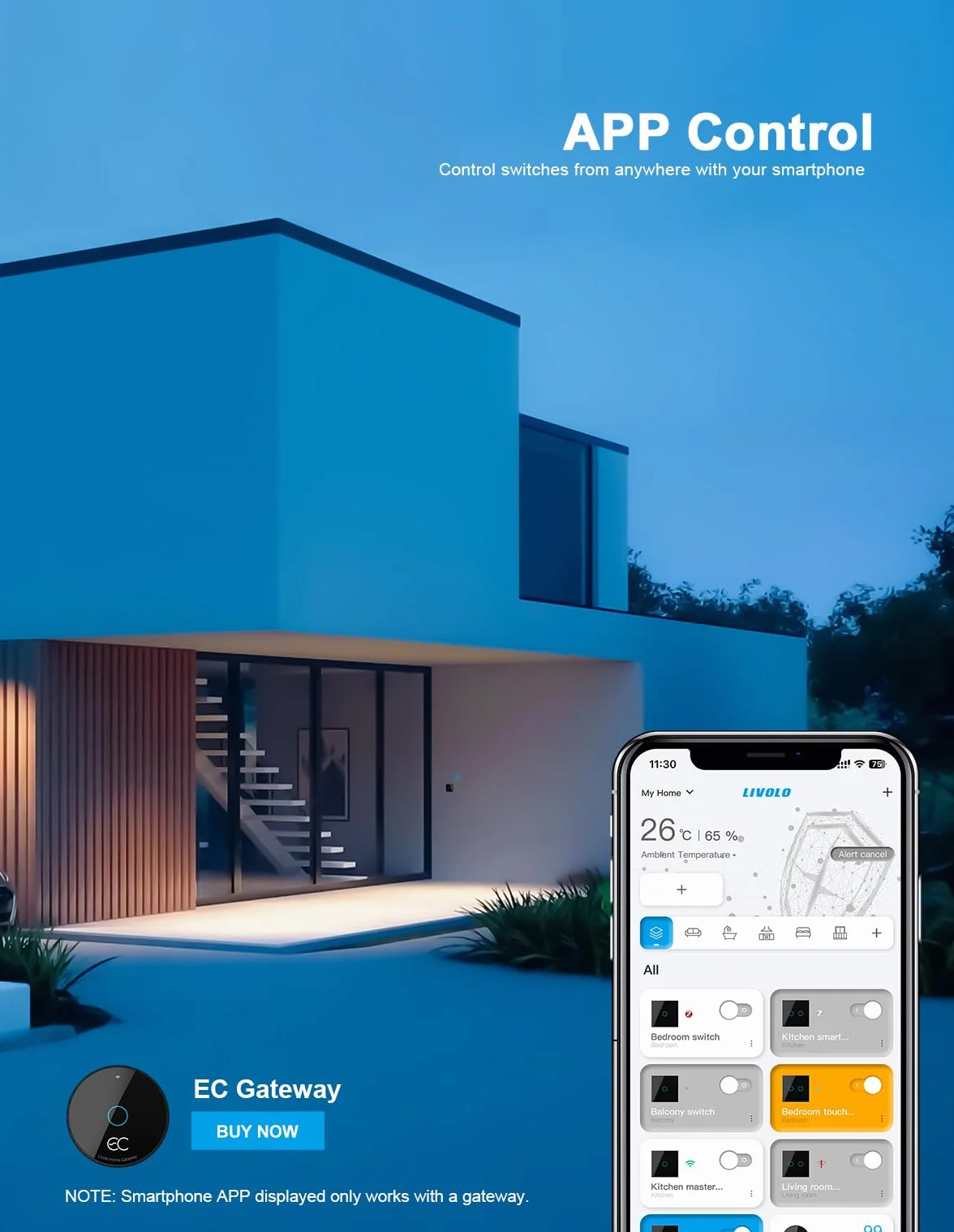 LIVOLO Smart Gateway Smart Hub en comparación con el Smart Switch