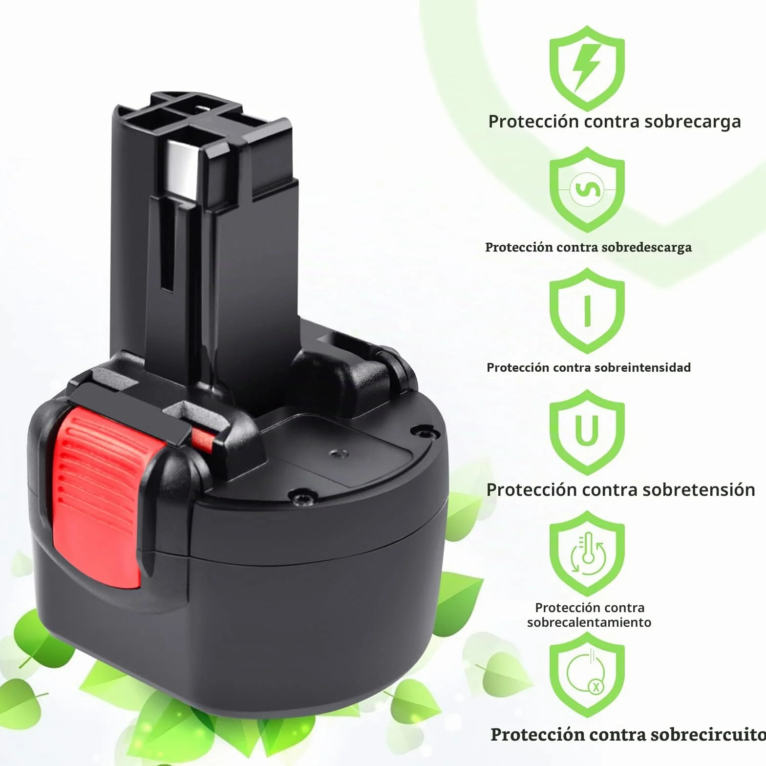 9,6V 4800mAh Batería para Bosch PSR 960 BAT048 BAT100 BAT119 2607335272 2607335461 GSR 9.6VE-2 PSR960 23609 32609-RT