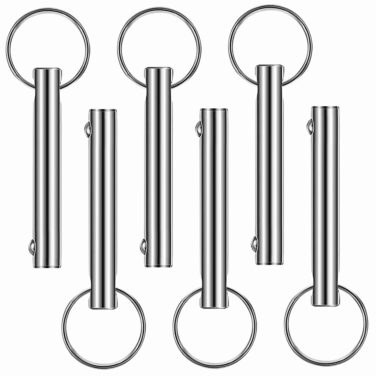 6 pernos de cierre con cierre de bola y anillo, 8 mm, acero inoxidable, pernos de seguridad para fijación