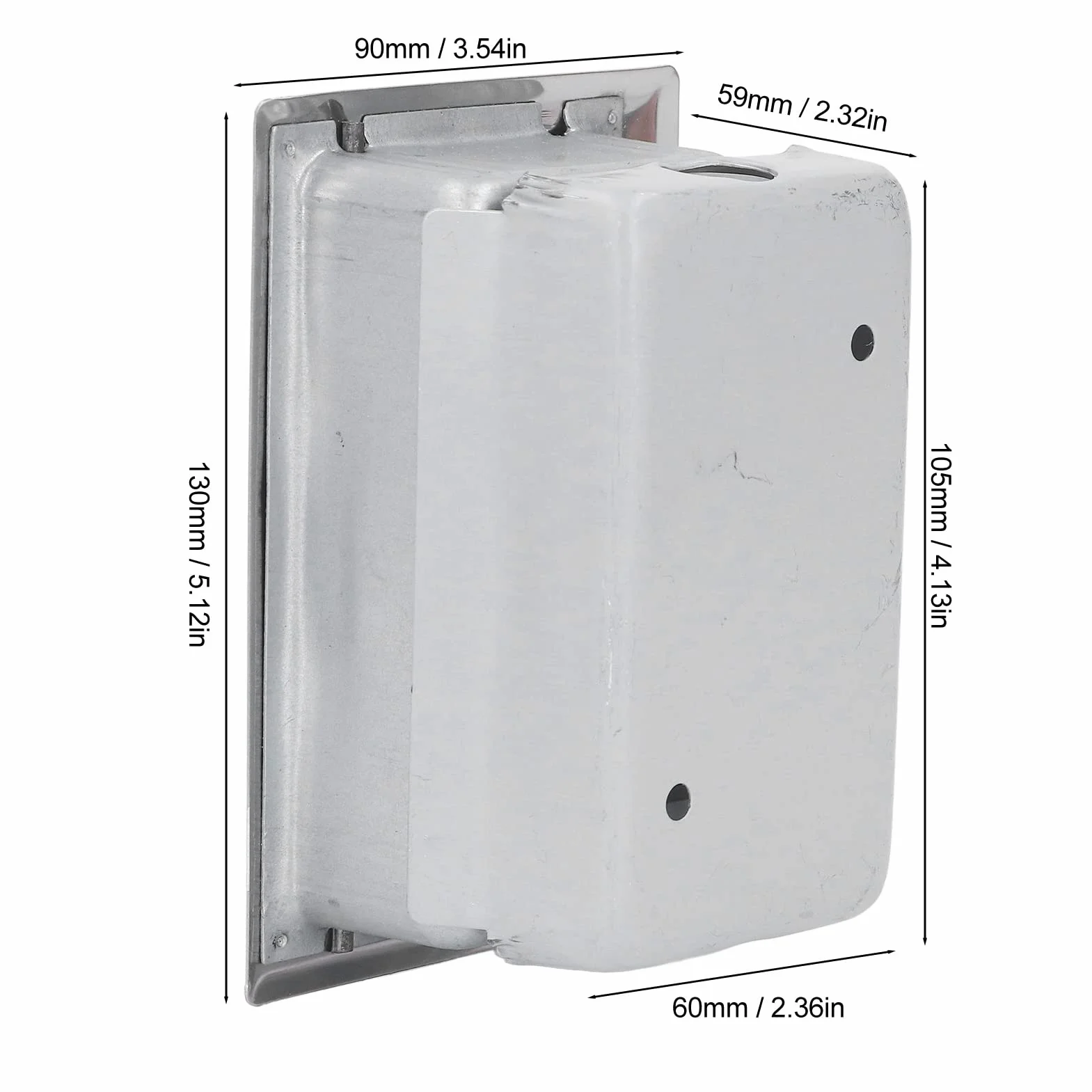 Persiana Enrollable con Cerradura de Llave, Caja de Interruptor de Llave de 2 Piezas de Acero Inoxidable Universal con Juego de Accesorios Sin Botones de Encendido para Puerta
