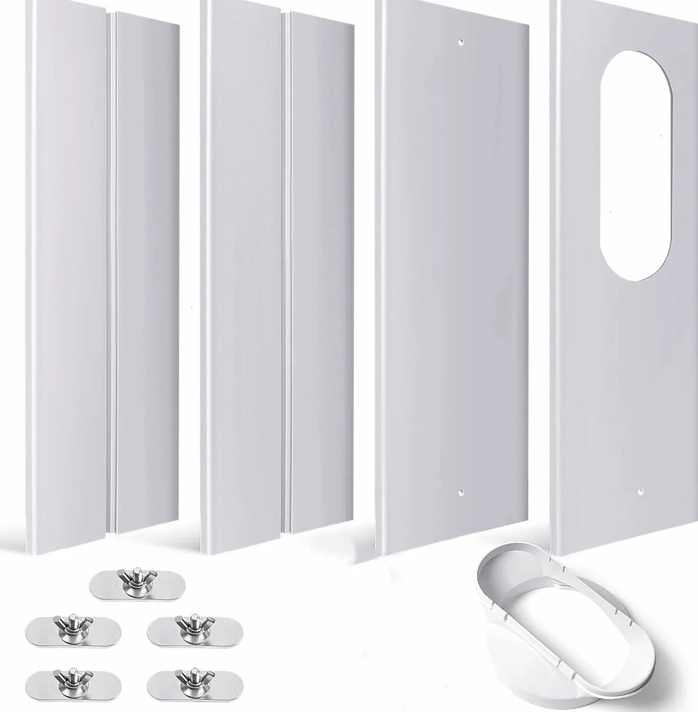 Kit de deslizamiento de ventana elástico,Kit de Sello de Ventana Universal para Aire Acondicionado Portátil,Manguera de escape con acoplador,Kit de ventilación de CA ajustable para ventanas correderas
