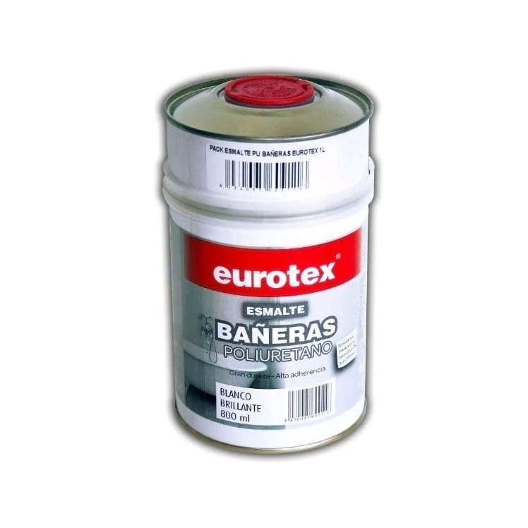 ESMALTE PU MULTIADHERENTE (azulejos, piscinas, suelos, estructuras...) BLANCO BRILLANTE 800ml + 200ml Cat