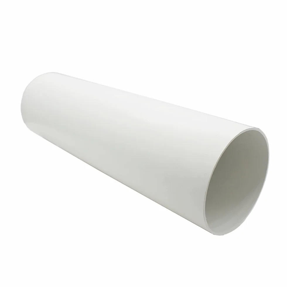 Kair Tubo de conducto de plástico de 100 mm a 350 mm de longitud corta, canal recto rígido