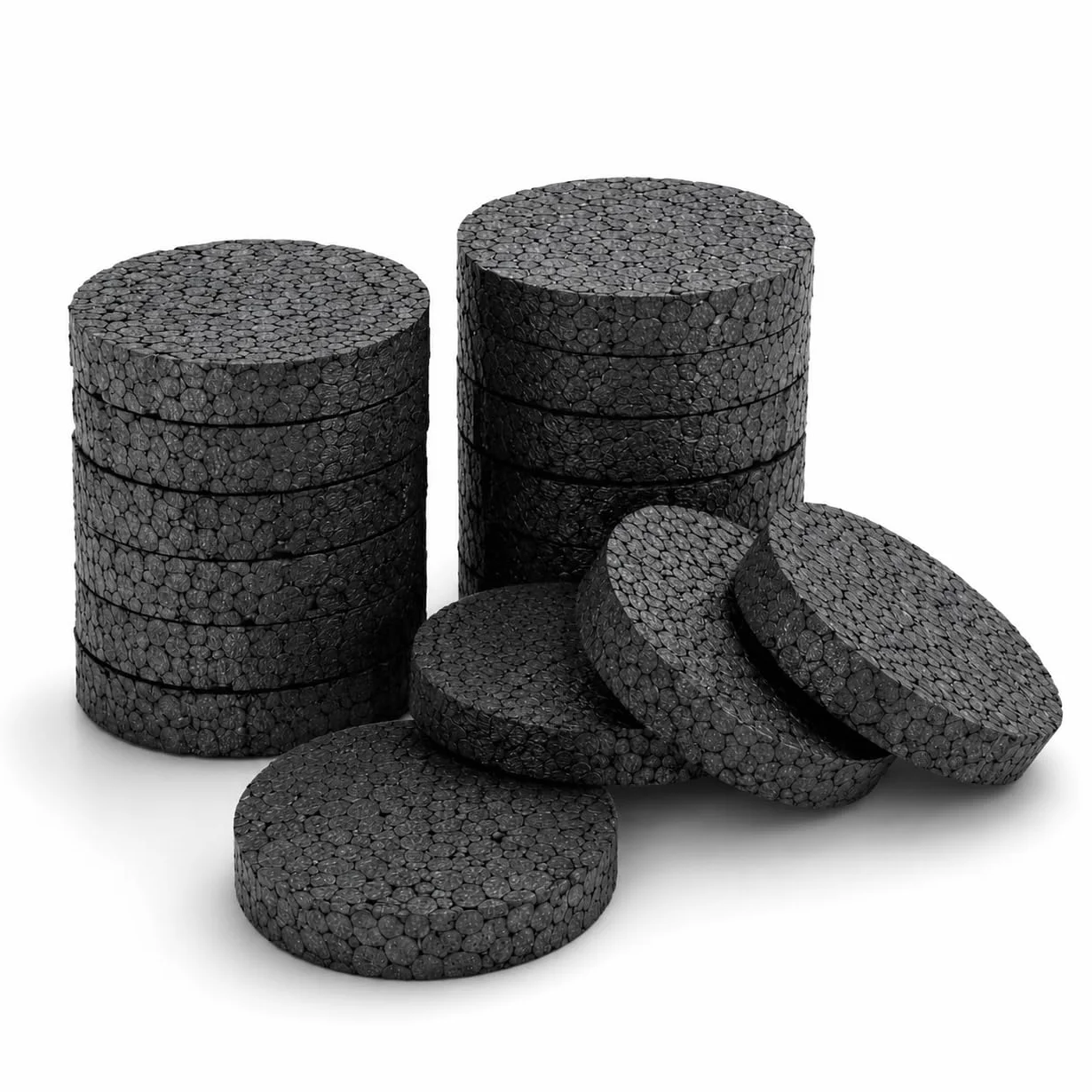 Tapas de poliestireno expandido 67 mm diámetro 16 mm grosor para tacos aislantes aislamiento térmico fachadas grafito 100 unidades
