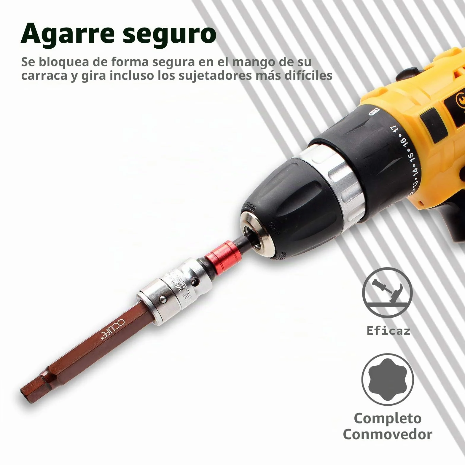 CCLIFE 40 piezas Juego de Puntas Torx XZN Puntas de Vaso Puntas Hexagonal S2 puntas T20-T55 M5-M12 H4-H12