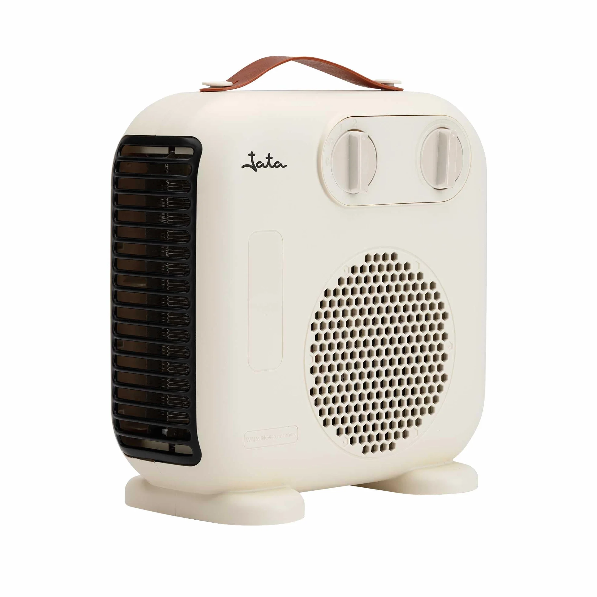 JATA JCTV1206 - Calefactor Bajo Consumo. Termoventilador Baño 2000 W. 2 Potencias. Ventilador. 2 Posiciones: Horizontal y Vertical. Antivuelco. Asa de Transporte. Compacto: 24 x 12,5 x 24 cm