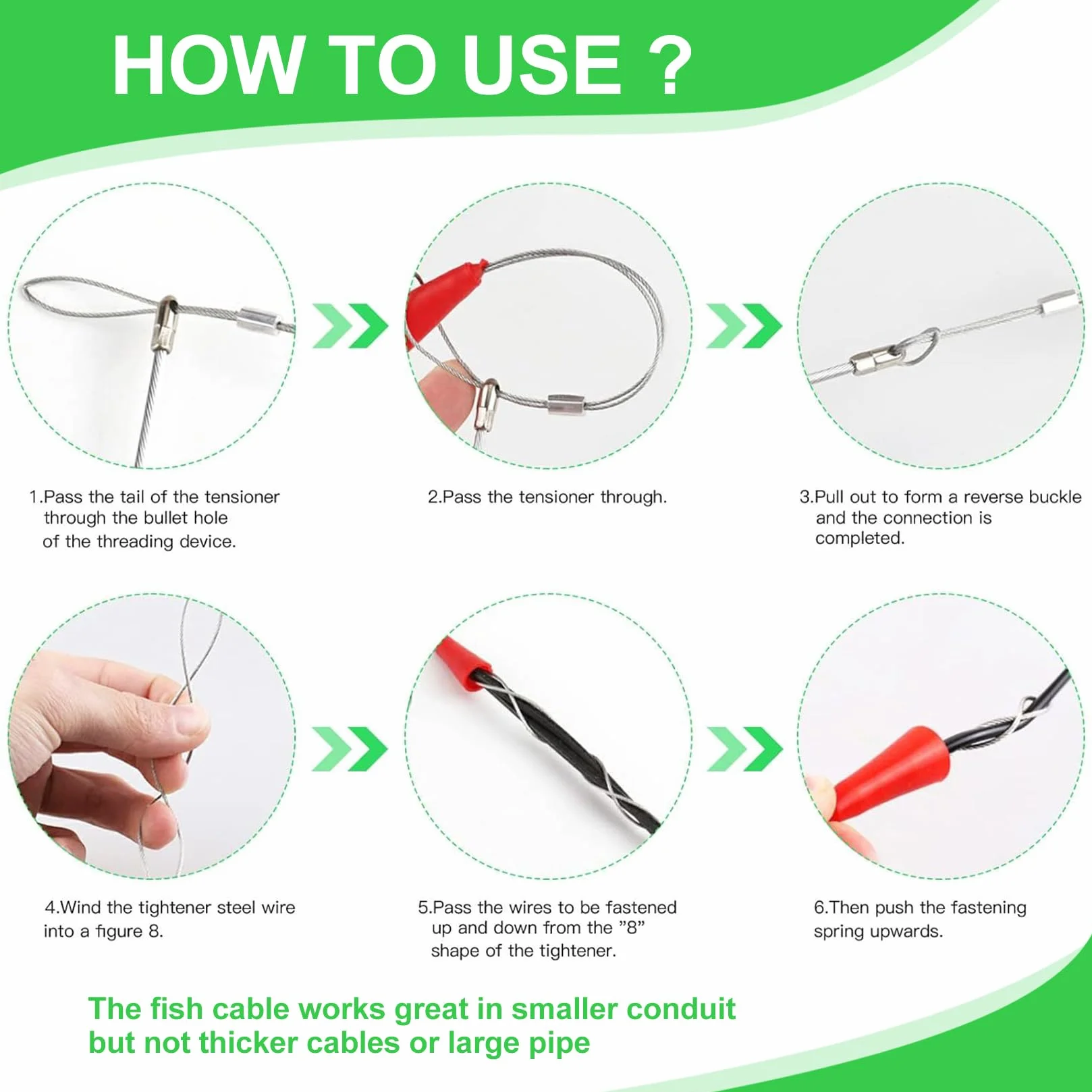 Cinta de Tracción Espiral para Cables, Ayuda para Tirar Cables con Resorte, 30 m