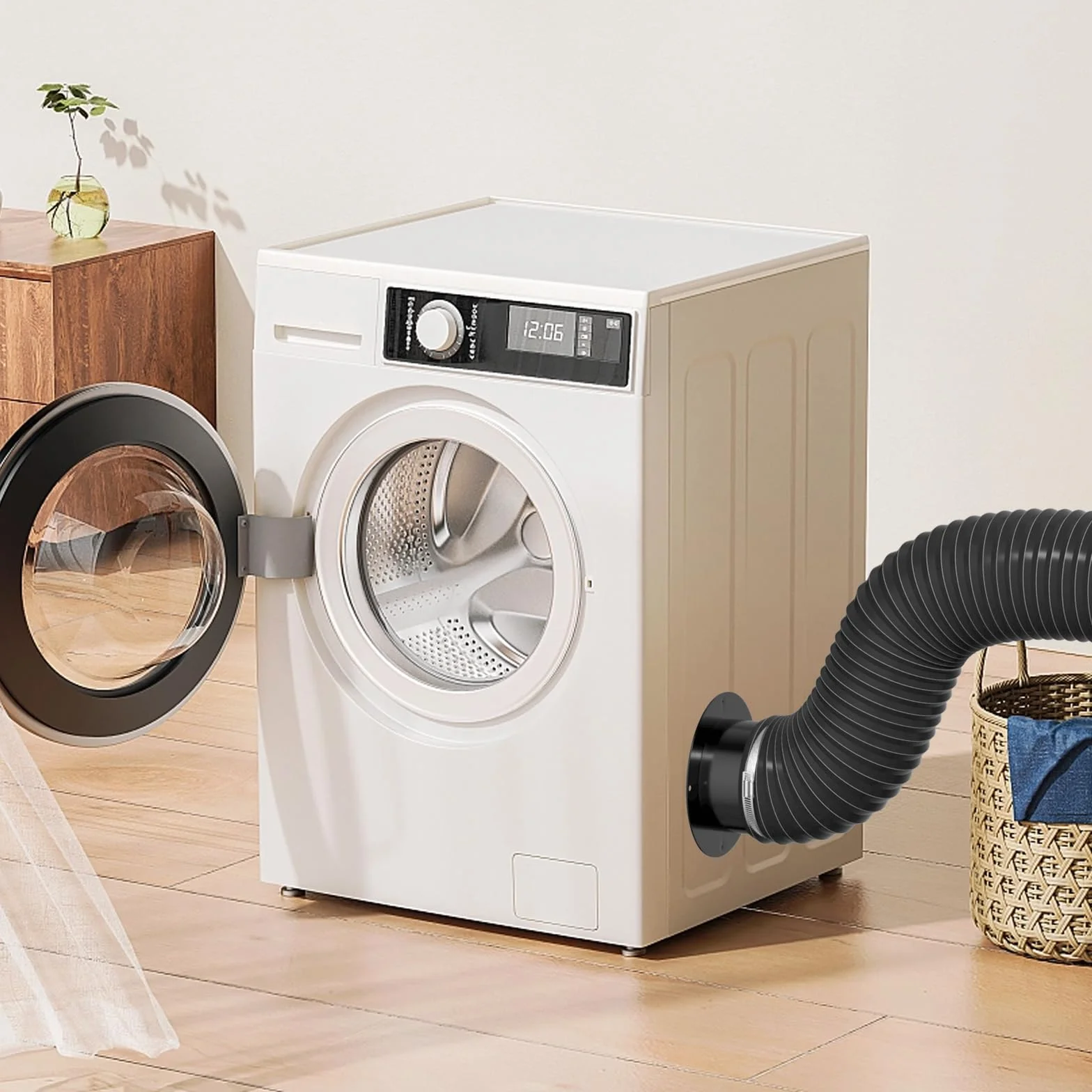 Hon&Guan Brida de tubo recto de 150 mm de diámetro, brida para tubo de ventilación, color blanco, brida de soldadura, brida de tubería para sistemas de ventilación, brida de pared de ABS